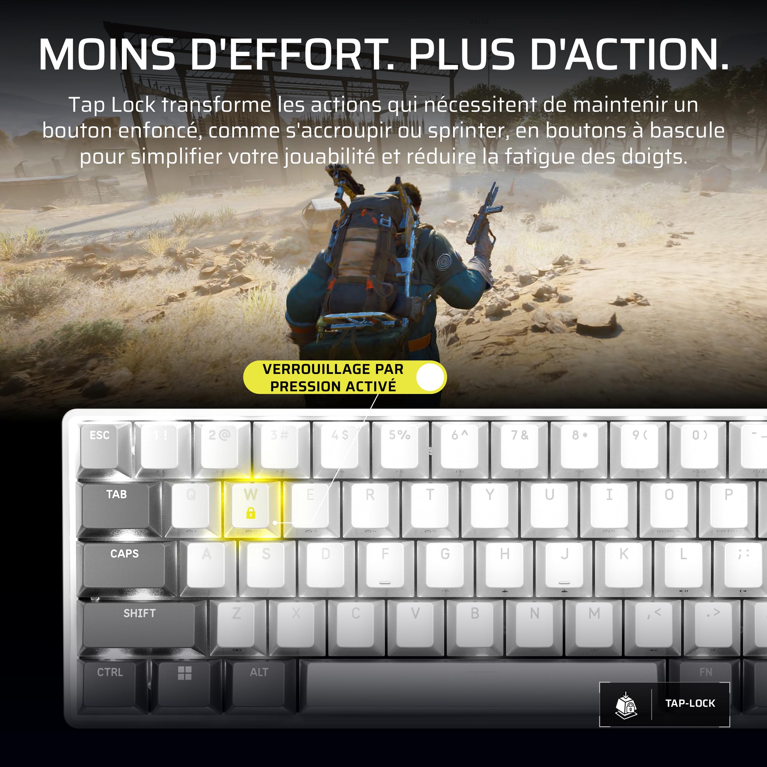 corsair-clipper-pro-mini-60-clavier-gaming-fps-effet-hall-azerty-blanc image 6
