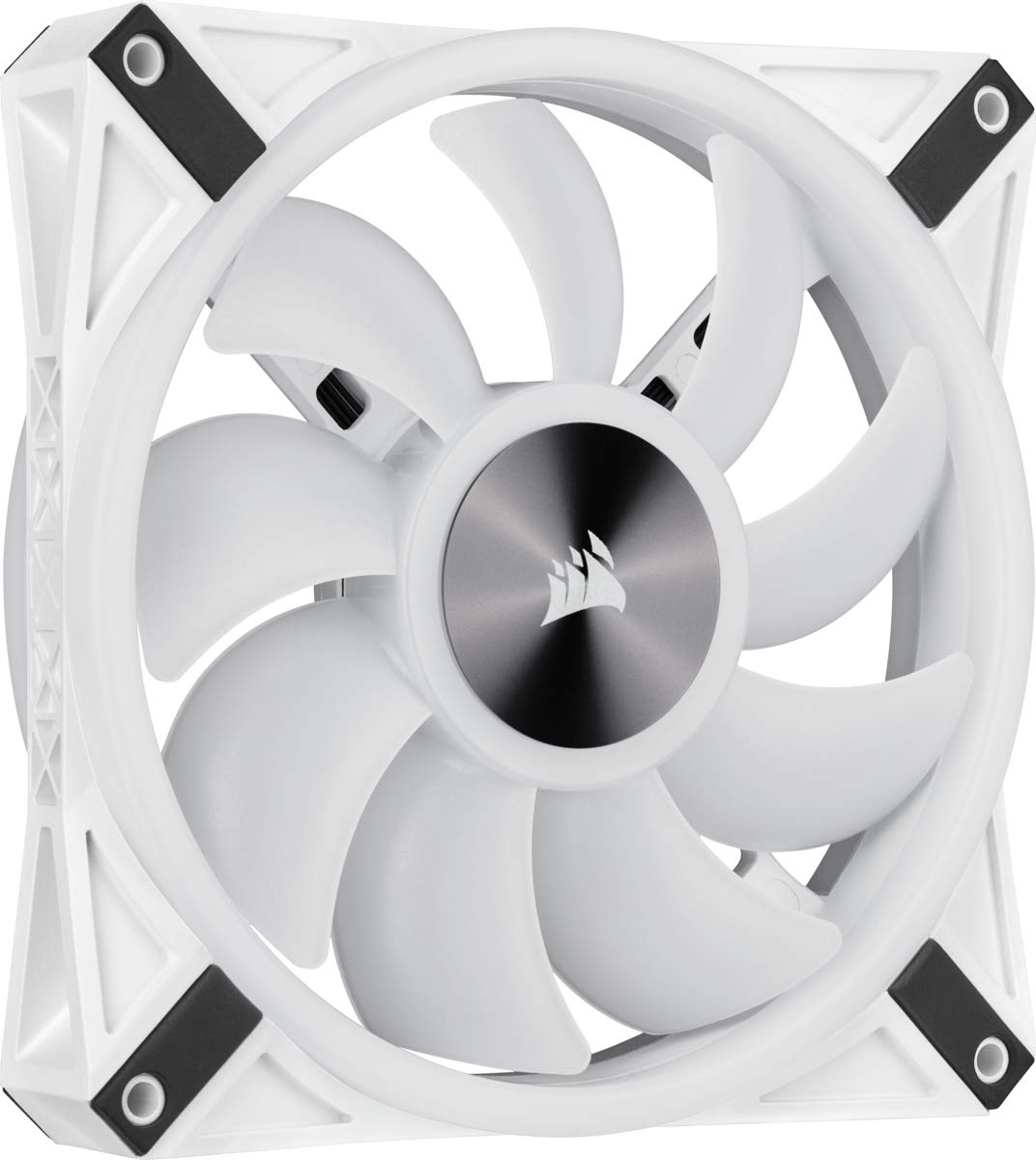 corsair-icue-ql140-rgb-ventilateur-pwm-140-mm-kit-de-2-lighting-node-core-blanc image 3