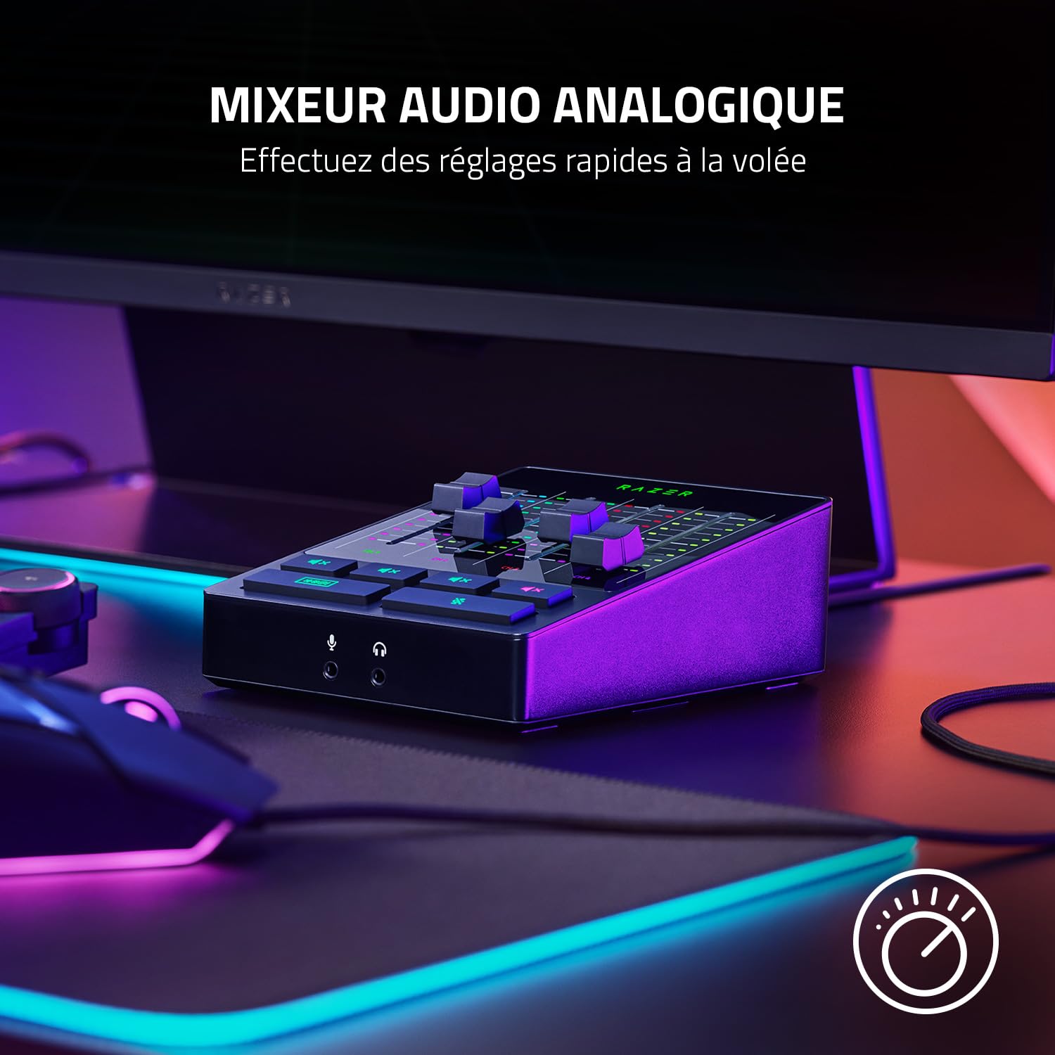 razer-audio-mixer-mixeur-audio-analogique-4-canaux-xlr-chroma-rgb image 4