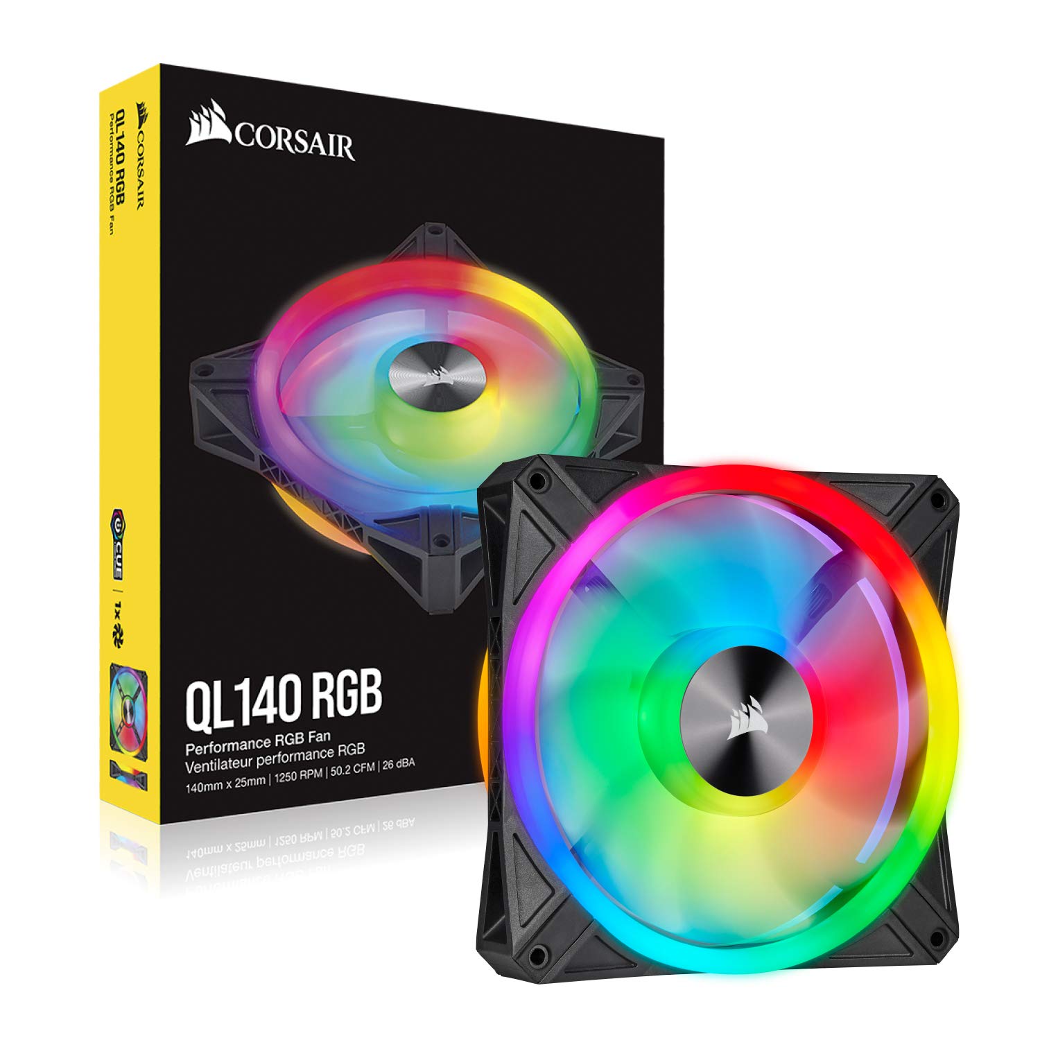 corsair-ql140-rgb-ventilateur-boitier-140-mm-pwm-noir image 8
