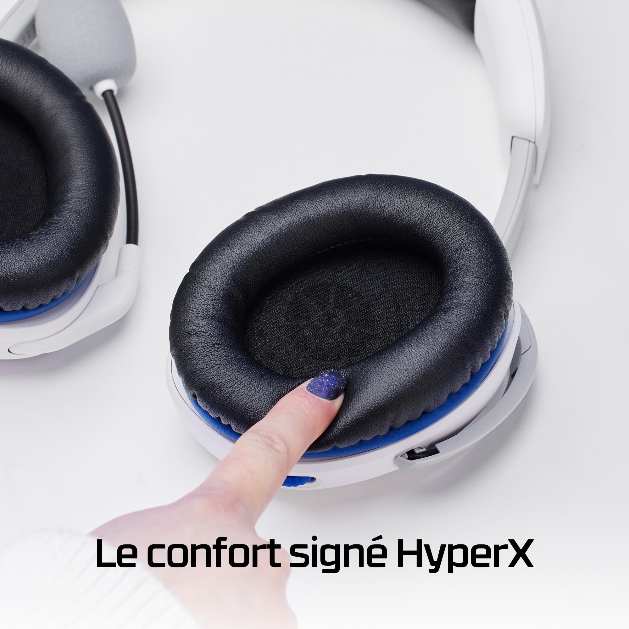 hyperx-cloud-stinger-2-pour-playstation-casque-gaming-filaire-blanc-et-bleu image 3