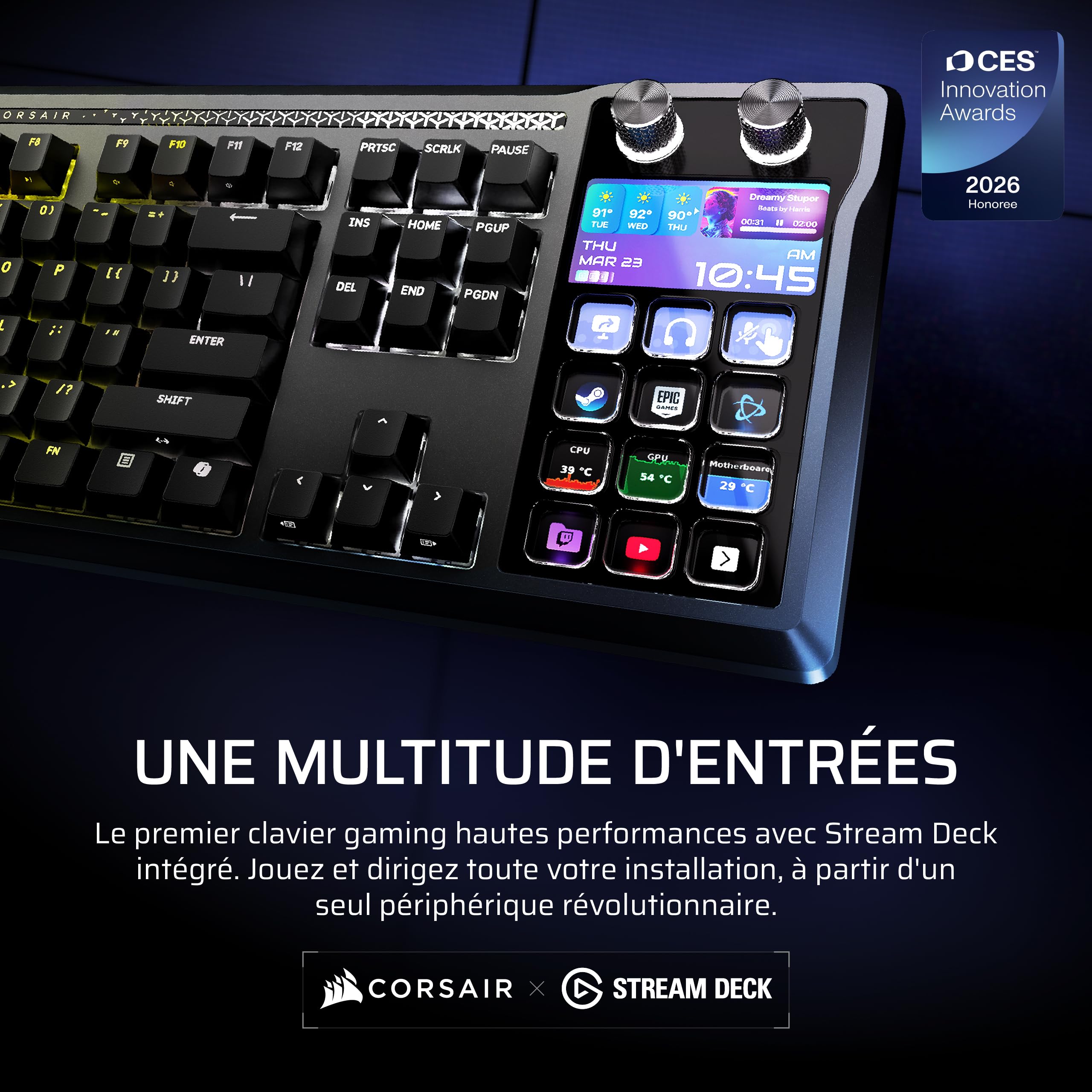 corsair-galleon-100-sd-clavier-m-canique-filaire-azerty-fr-noir-stream-deck-8000 image 2