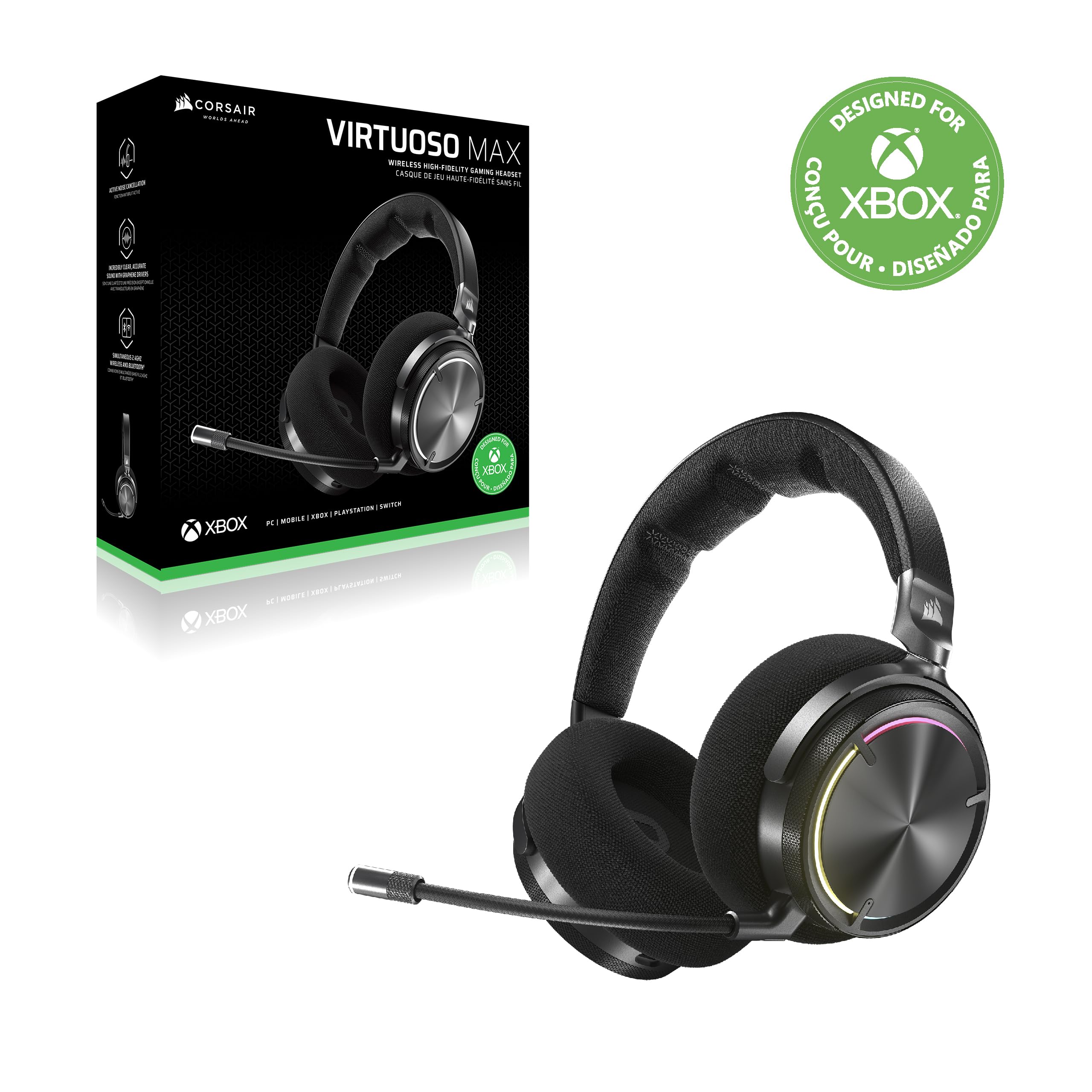 corsair-virtuoso-max-sans-fil-pour-xbox-casque-gaming-carbone-dolby-atmos image 8