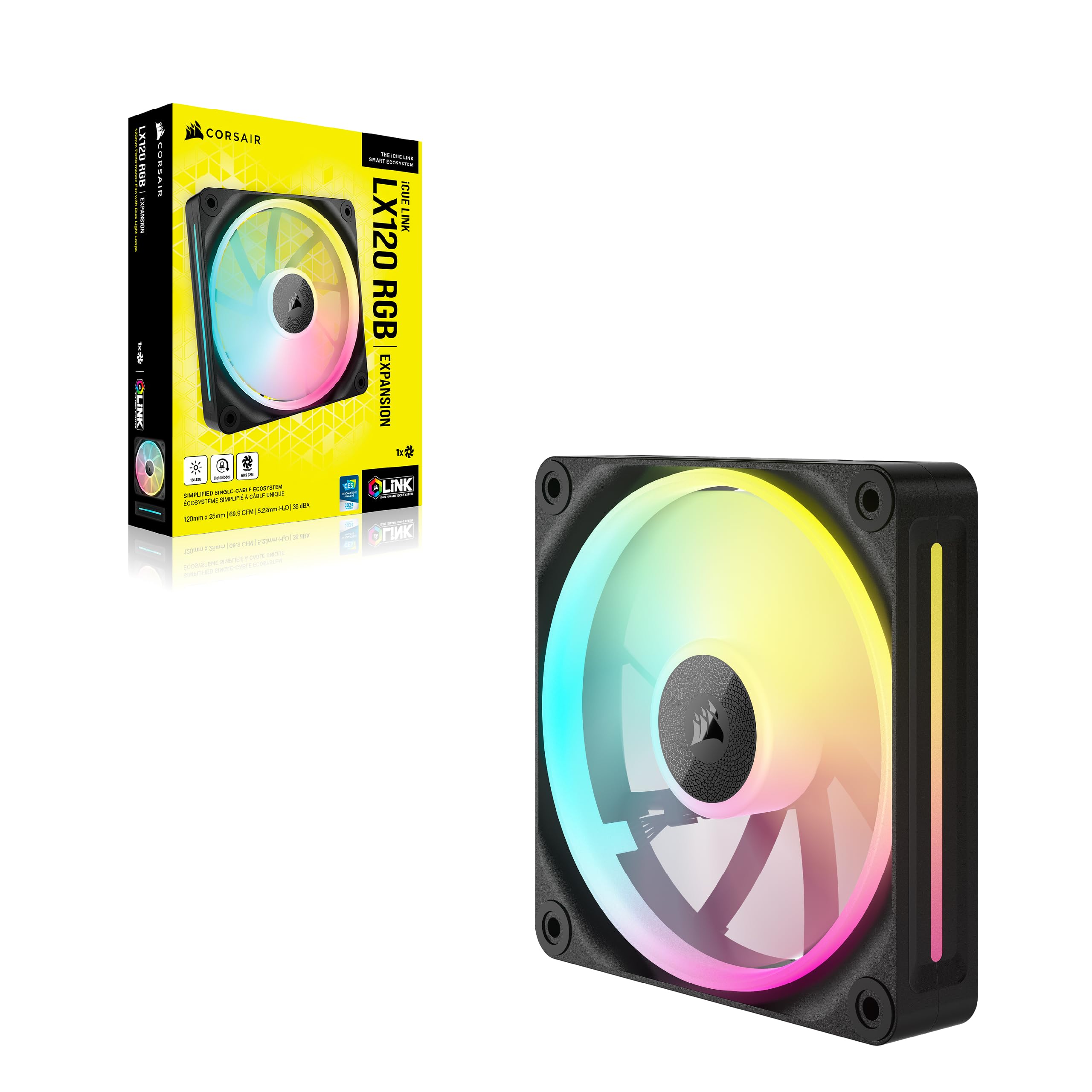 corsair-icue-link-lx120-rgb-120mm-pwm-noir-ventilateur-unit image 8