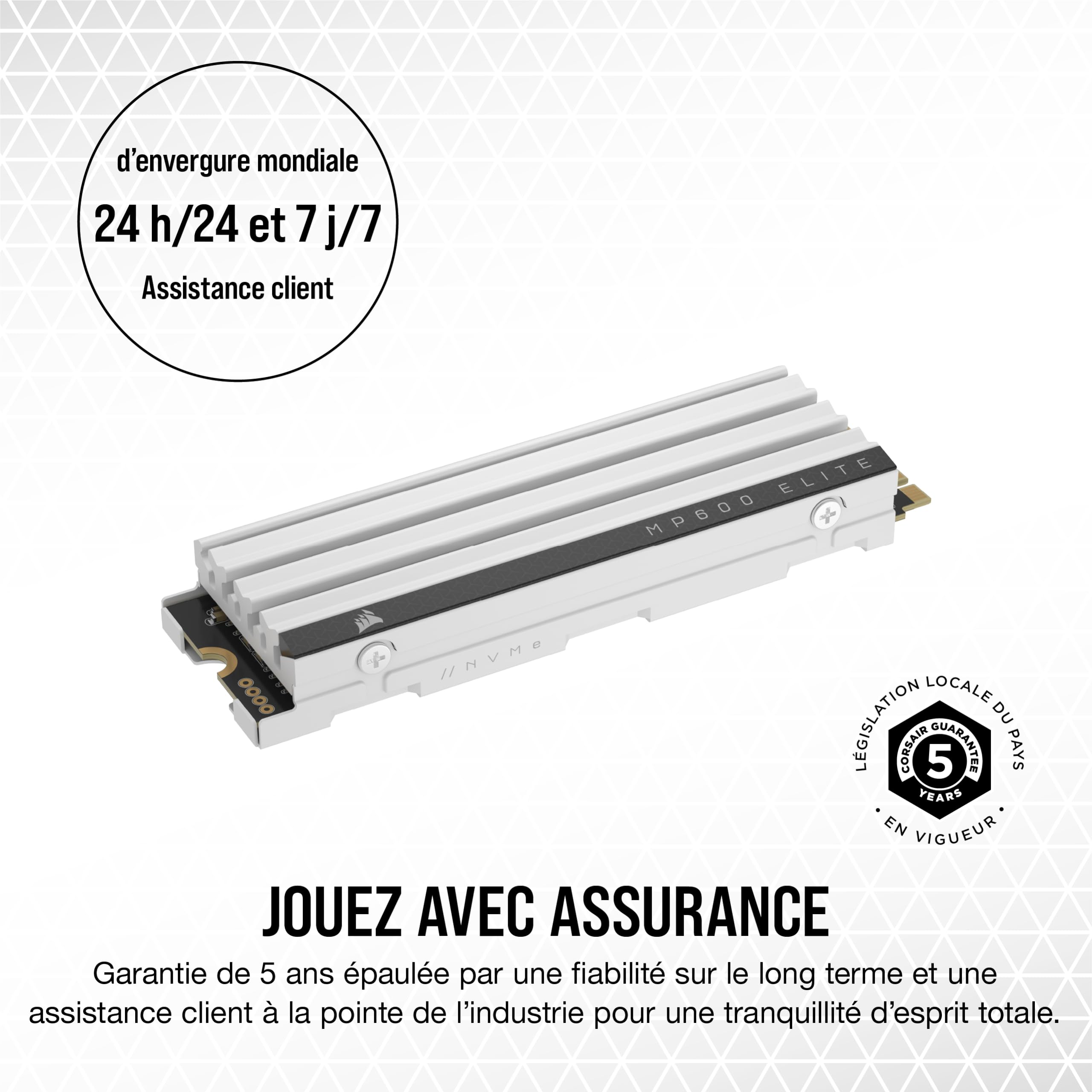 corsair-mp600-elite-2-to-m-2-pcie-gen4-x4-nvme-ssd-avec-dissipateur-blanc image 7