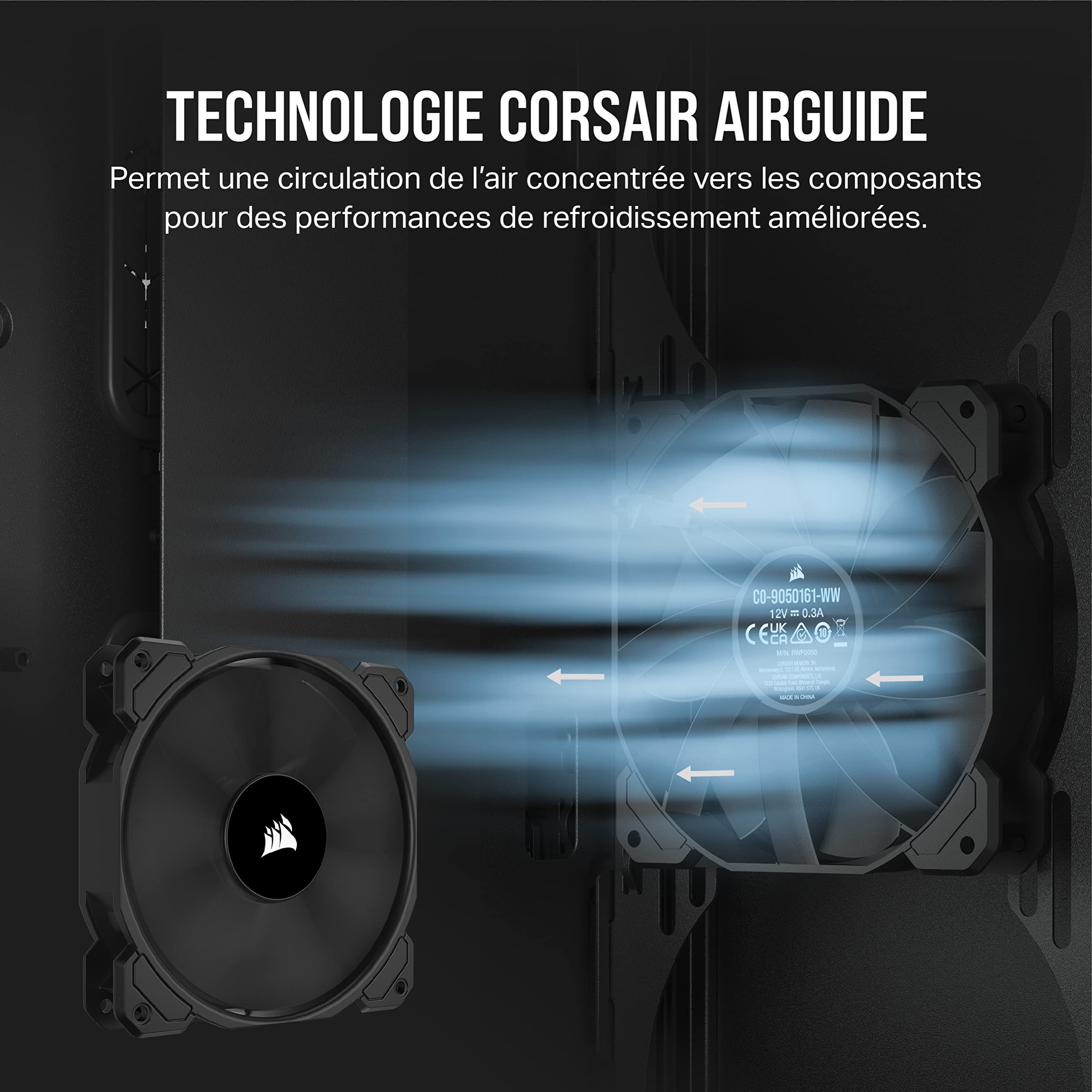 corsair-sp120-elite-ventilateur-boitier-120-mm-pwm-airguide-noir image 6