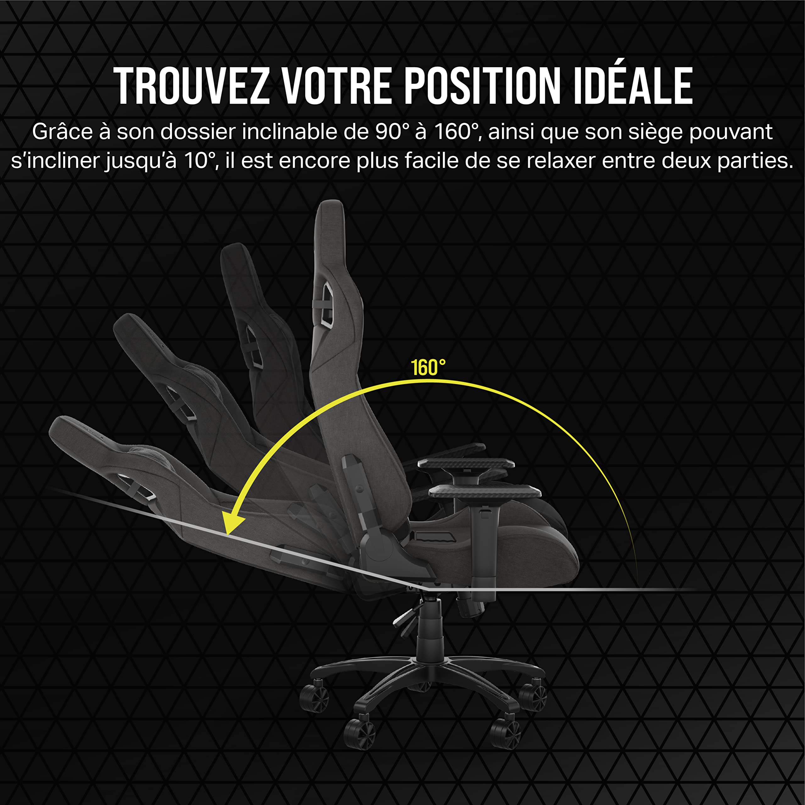 corsair-t3-rush-fabric-2023-fauteuil-gaming-tissu-anthracite image 8