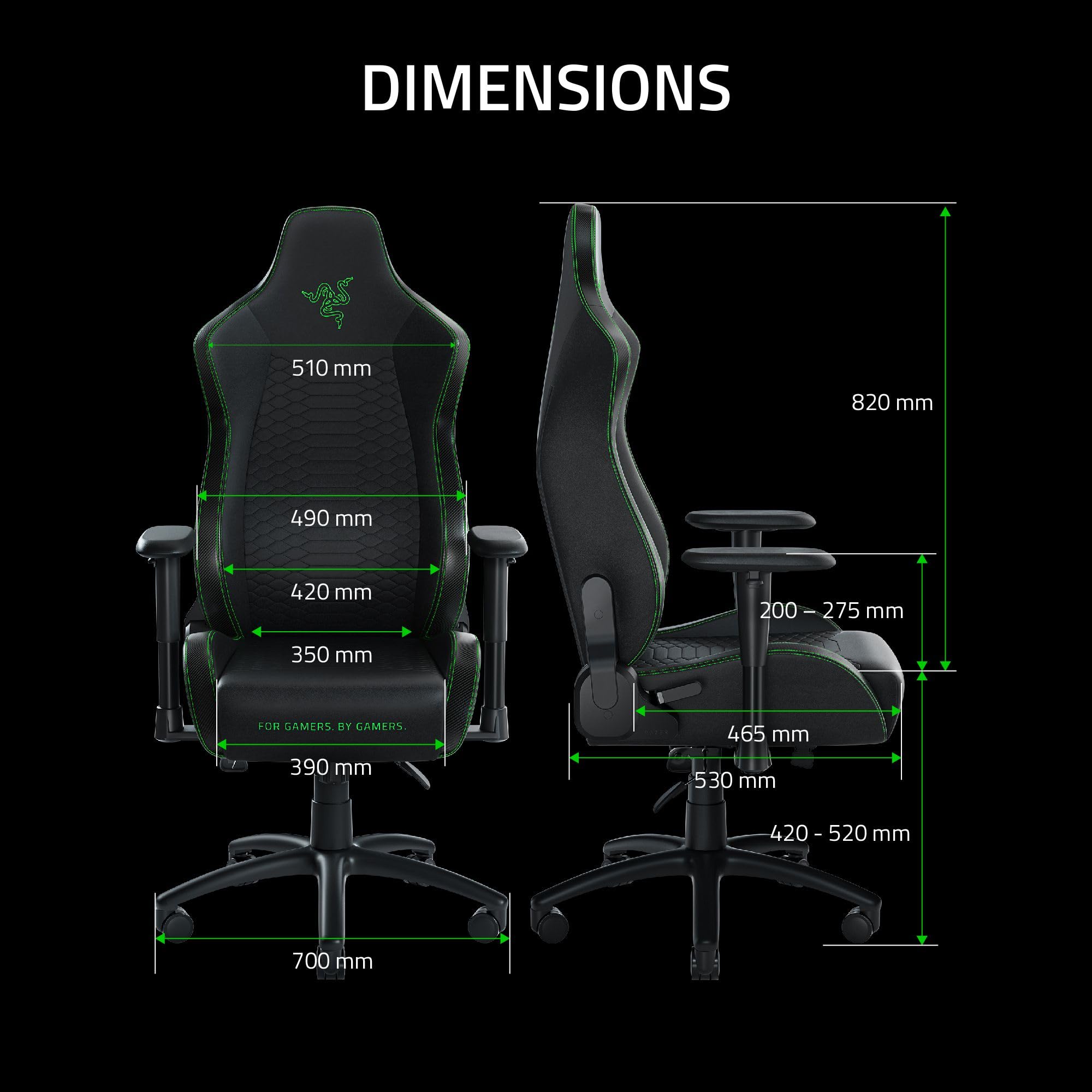 razer-iskur-chaise-gaming-ergonomique-cuir-synth-tique-vert-taille-xl image 3