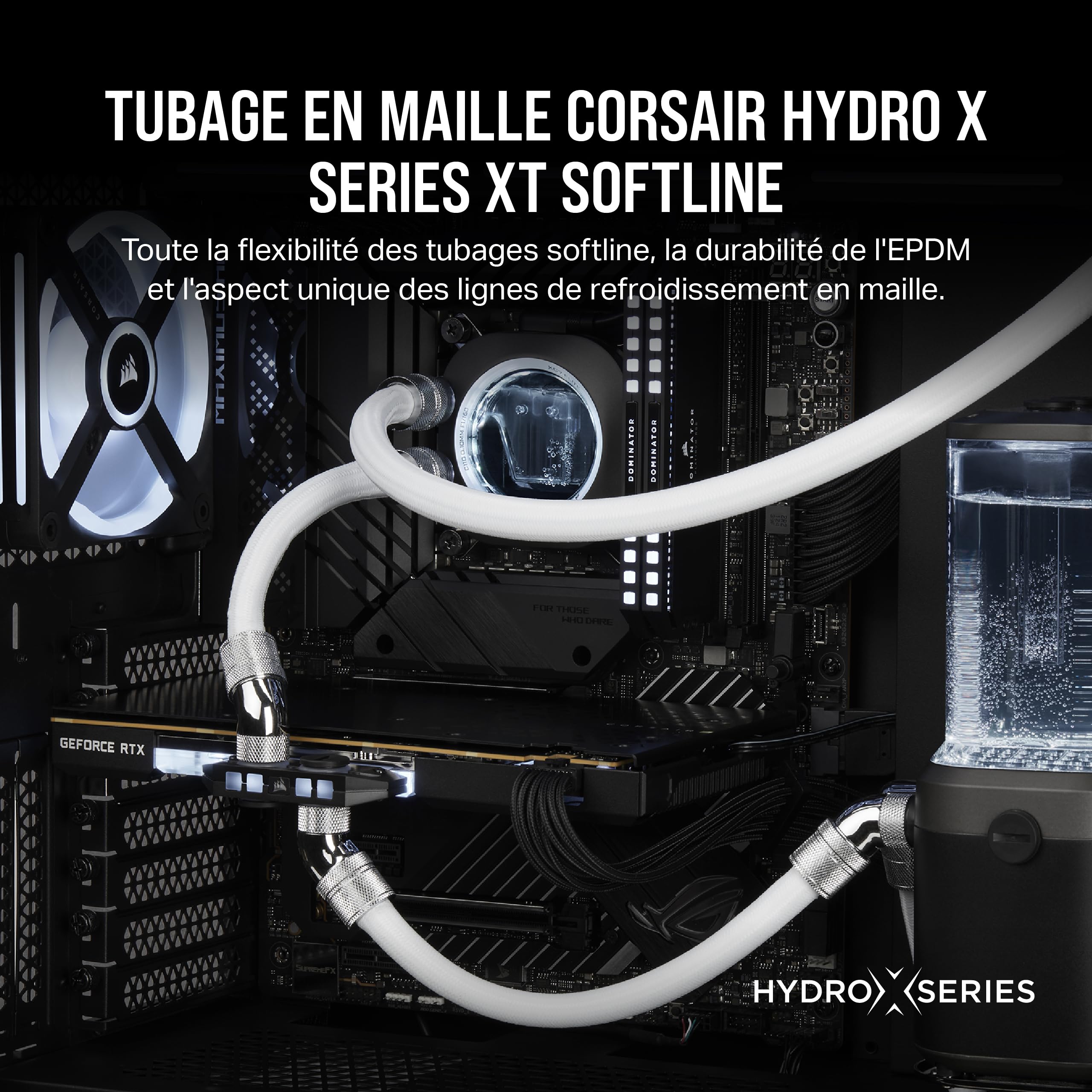 corsair-hydro-x-series-xt-softline-blanc-tuyau-mesh-epdm-3-m-tres-watercooling-c image 2