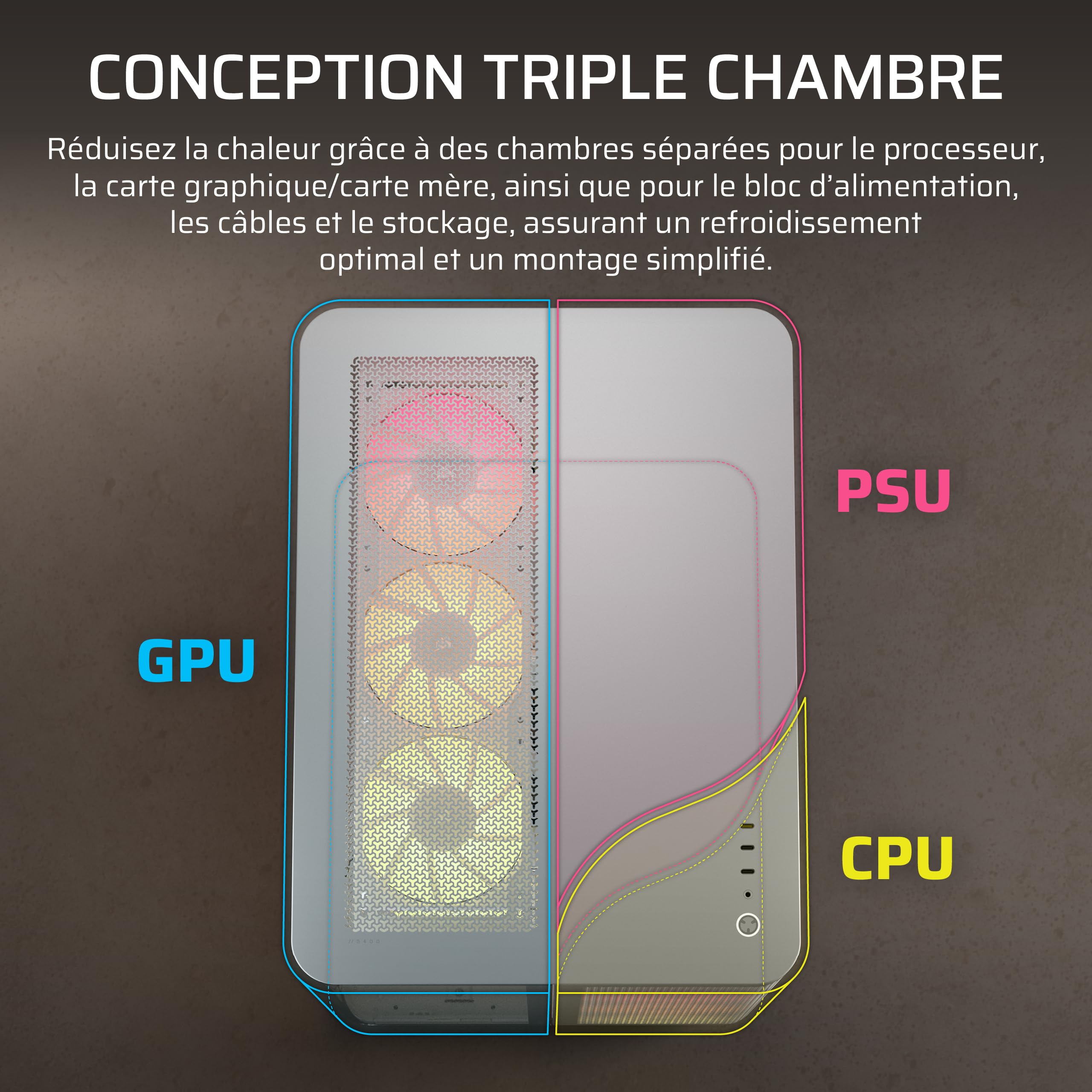 corsair-air-5400-rs-r-argb-bo-tier-pc-triple-chambre-moyen-tour-blanc image 3
