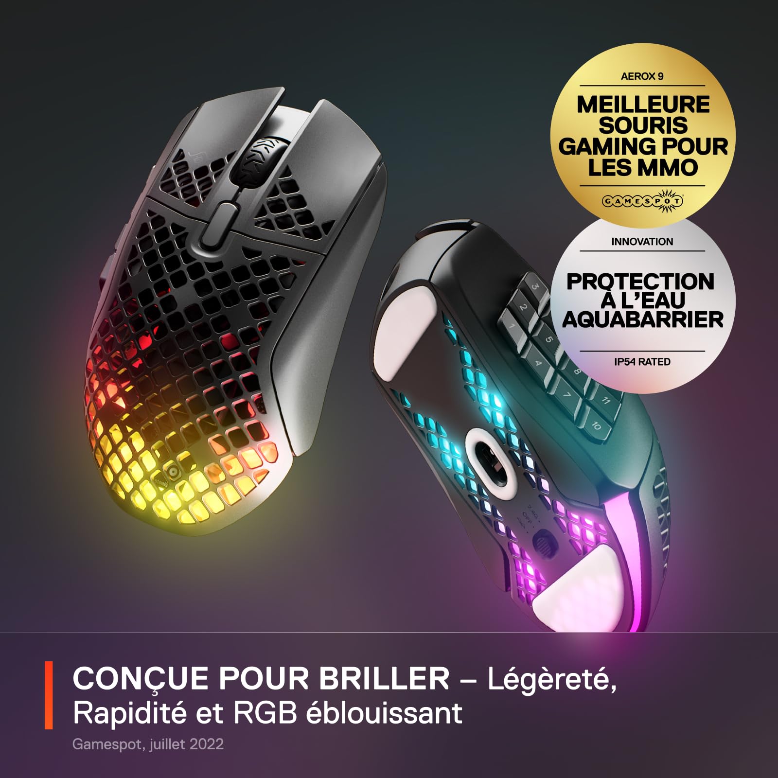 steelseries-aerox-9-wireless-souris-mmo-89g-18-boutons image 2