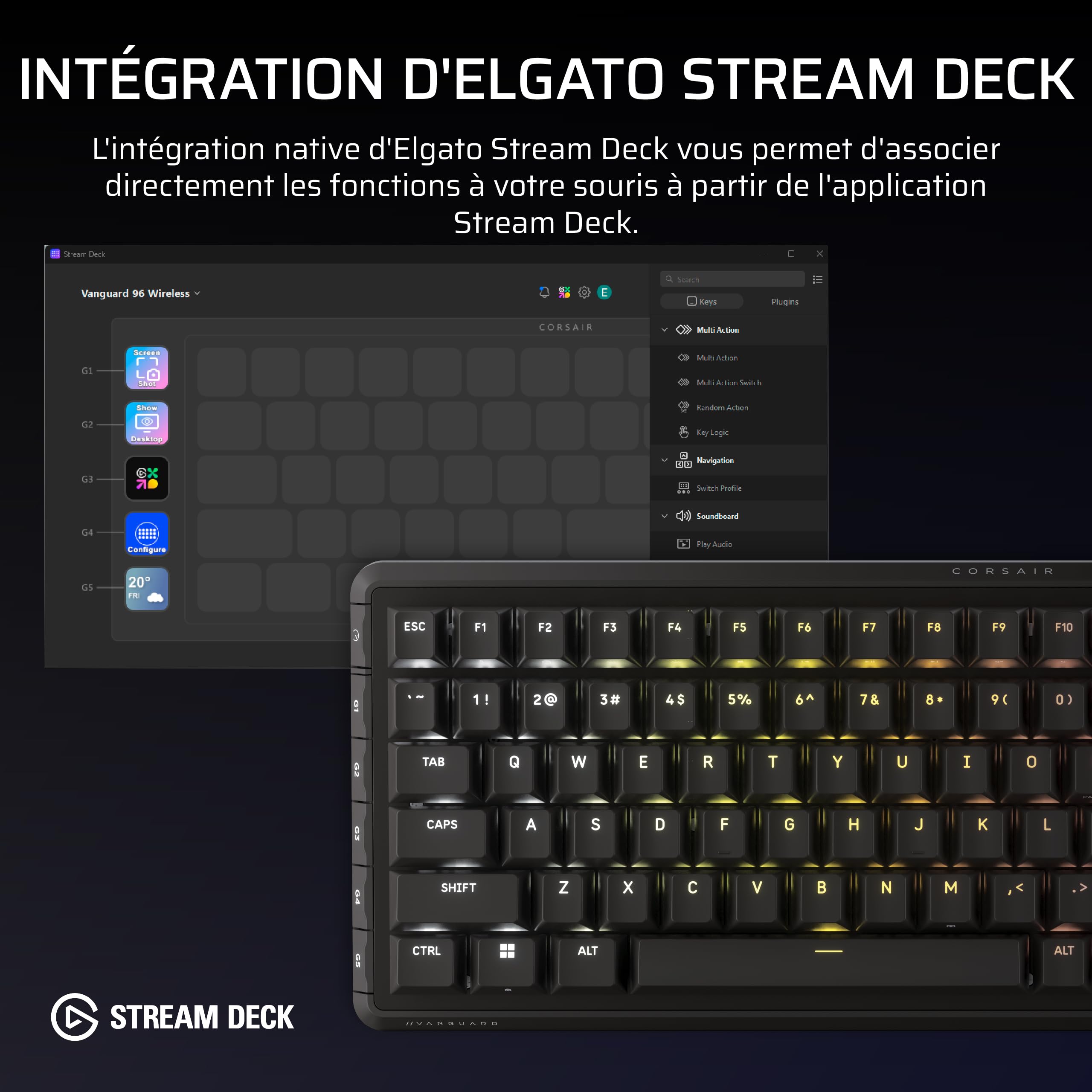 corsair-vanguard-96-wireless-clavier-gaming-96-azerty-hall-effect-8khz-noir image 6