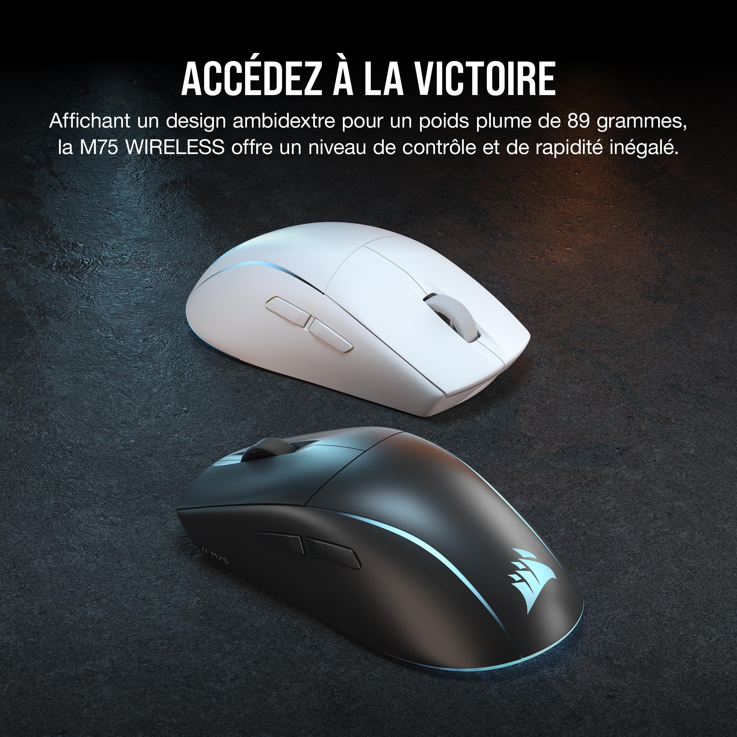 corsair-m75-wireless-rgb-souris-gaming-fps-blanc-26000-dpi-89g-ambidextre image 2