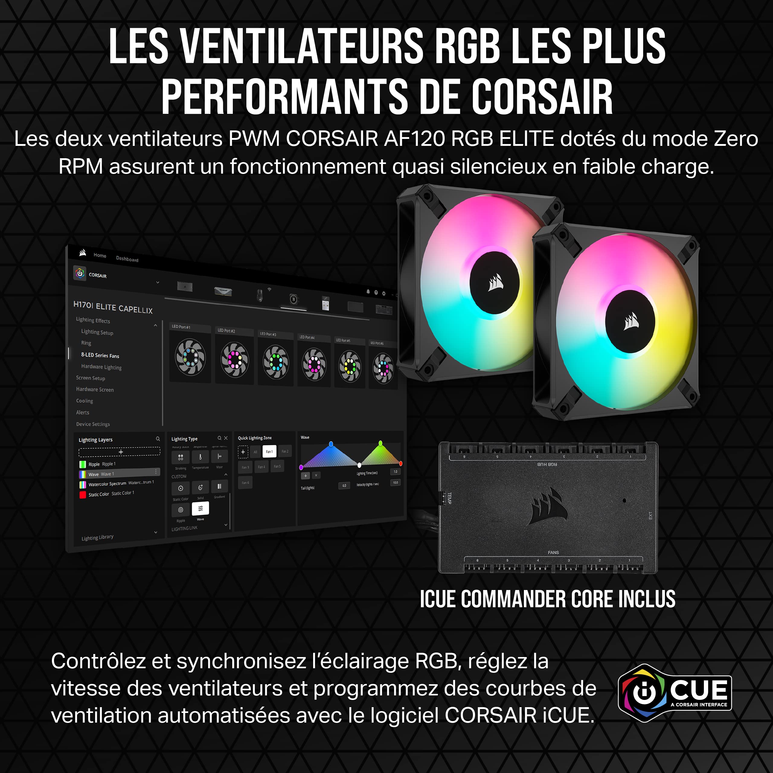 corsair-icue-h100i-elite-capellix-xt-refroidisseur-cpu-liquide-240mm-noir image 3