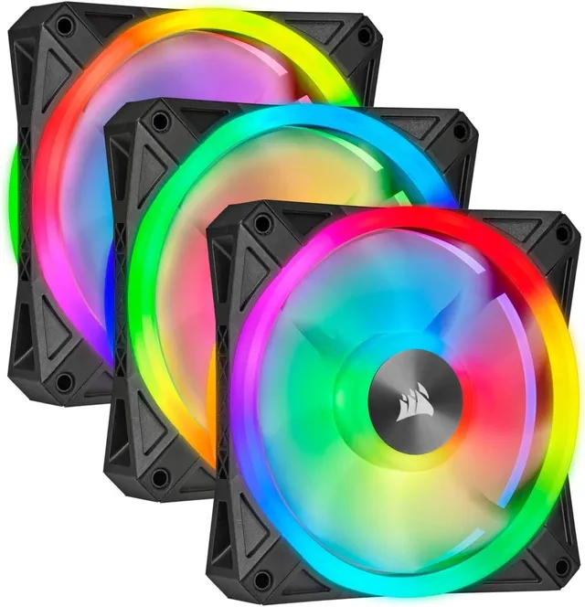 corsair-icue-ql120-rgb-triple-pack-ventilateur-pc-120mm-pwm-1500-tr-min-lighting image 1
