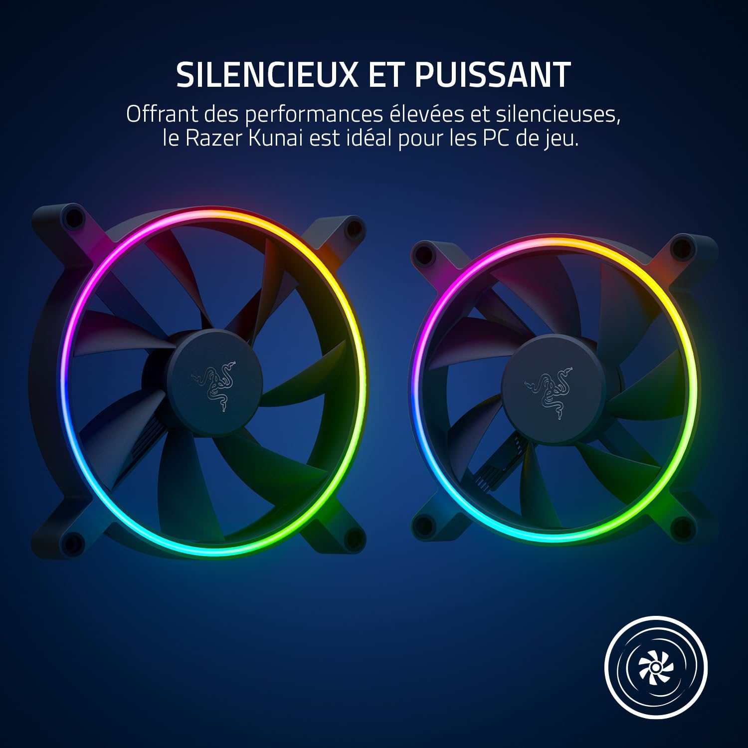 razer-kunai-chroma-120mm-ventilateur-pc-argb-pwm-lot-de-3 image 2