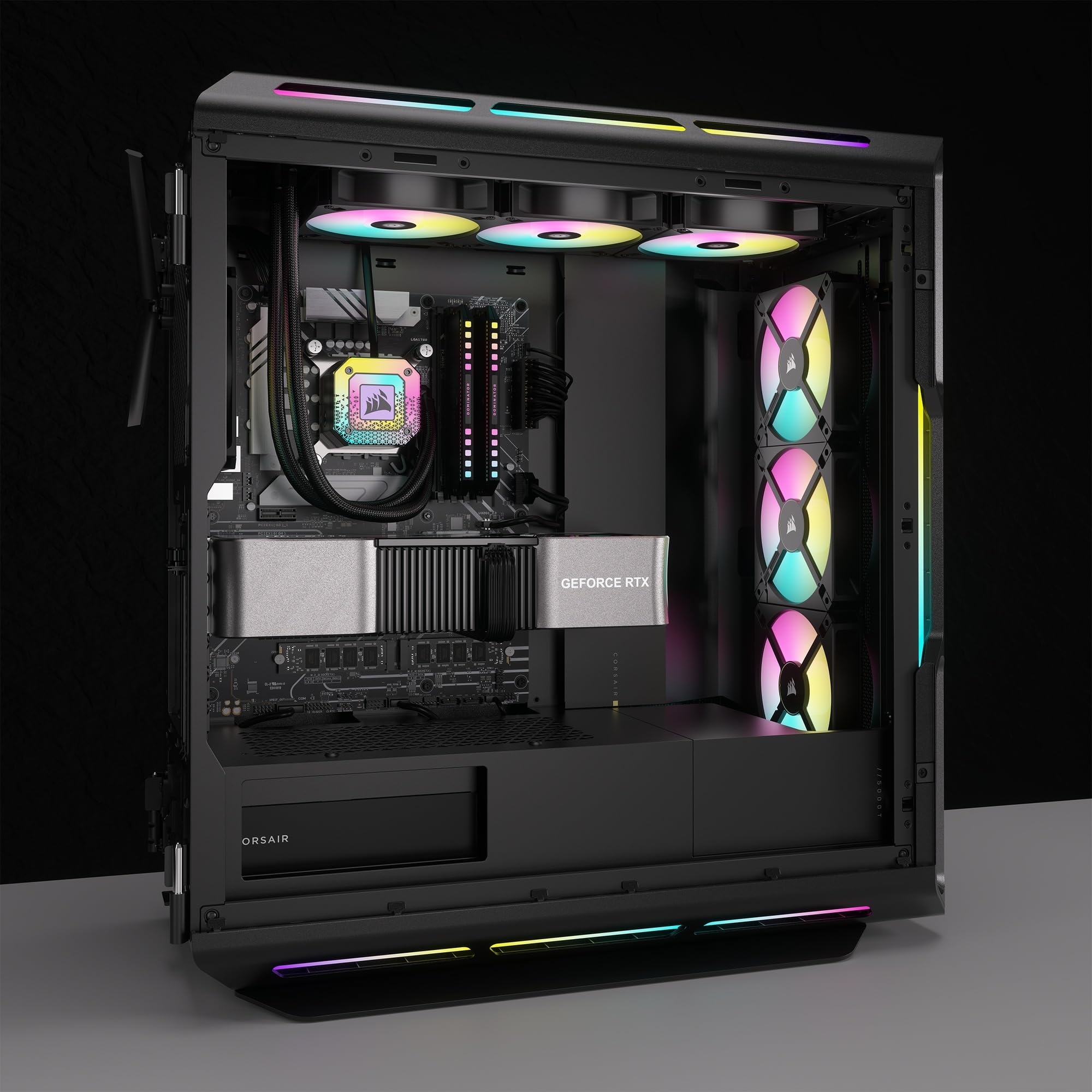 corsair-icue-ar120-rgb-digital-120mm-ventilateur-pc-pack-de-3-noir image 2