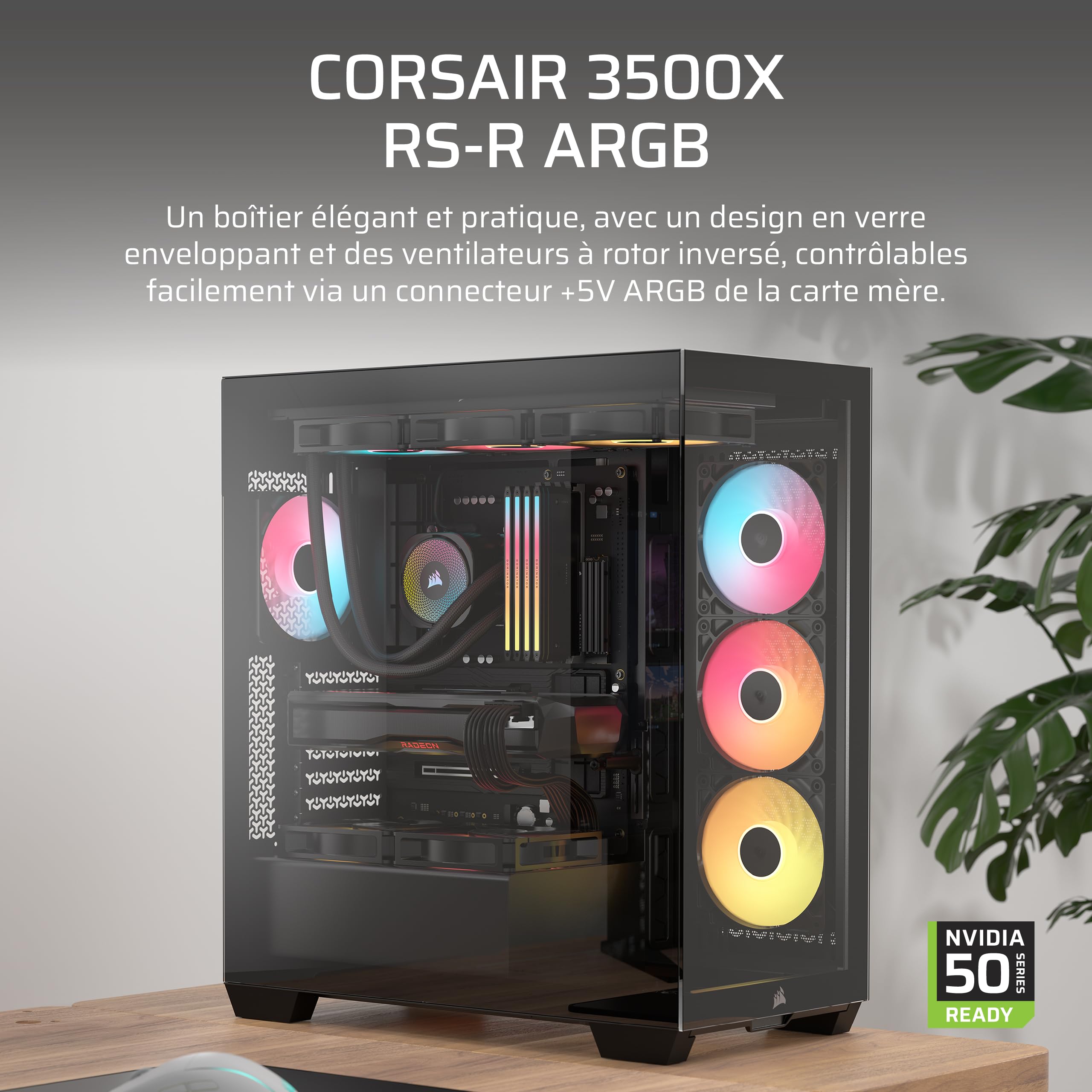 corsair-3500x-rs-r-argb-bo-tier-pc-moyen-tour-panoramique-noir image 2