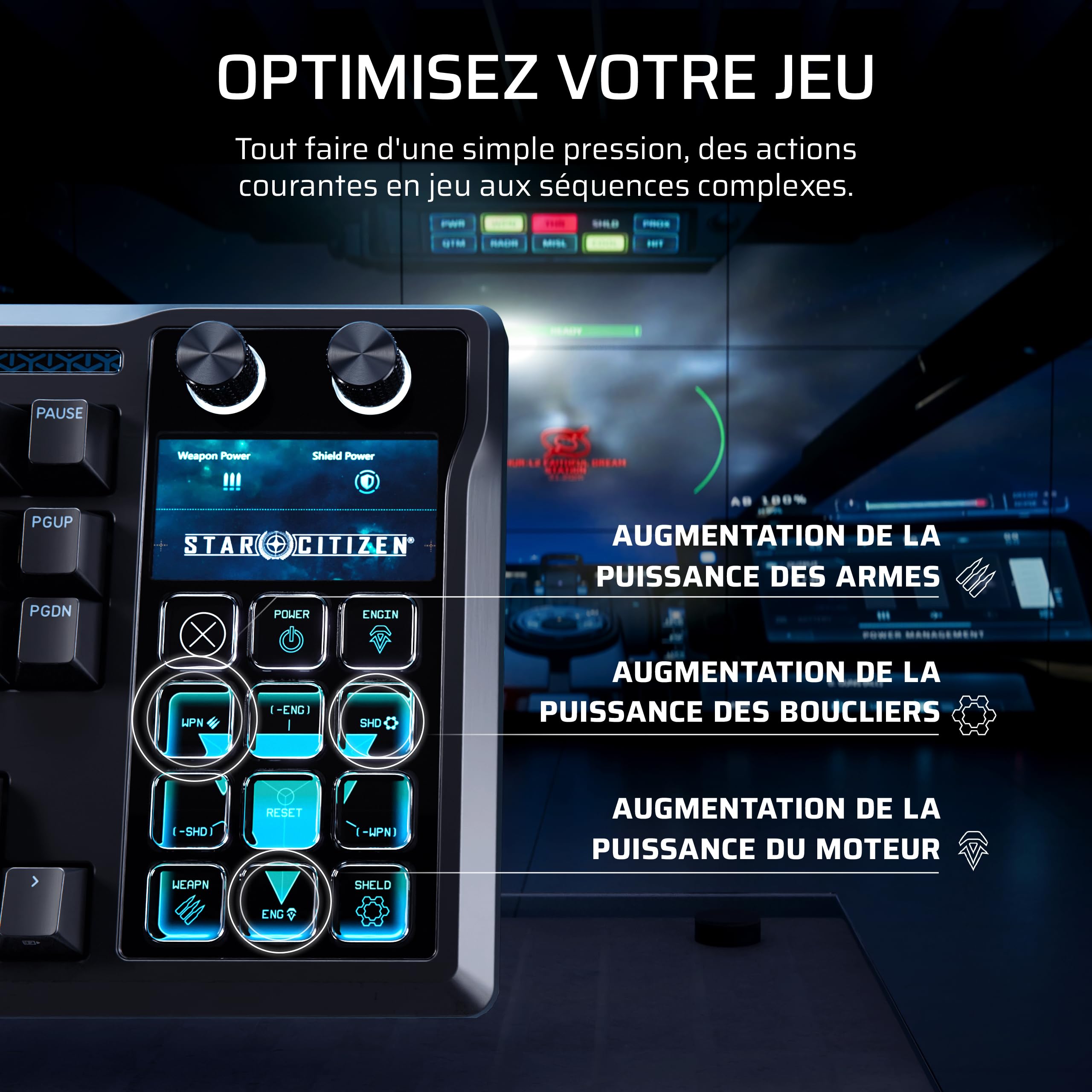 corsair-galleon-100-sd-clavier-m-canique-filaire-azerty-fr-noir-stream-deck-8000 image 3