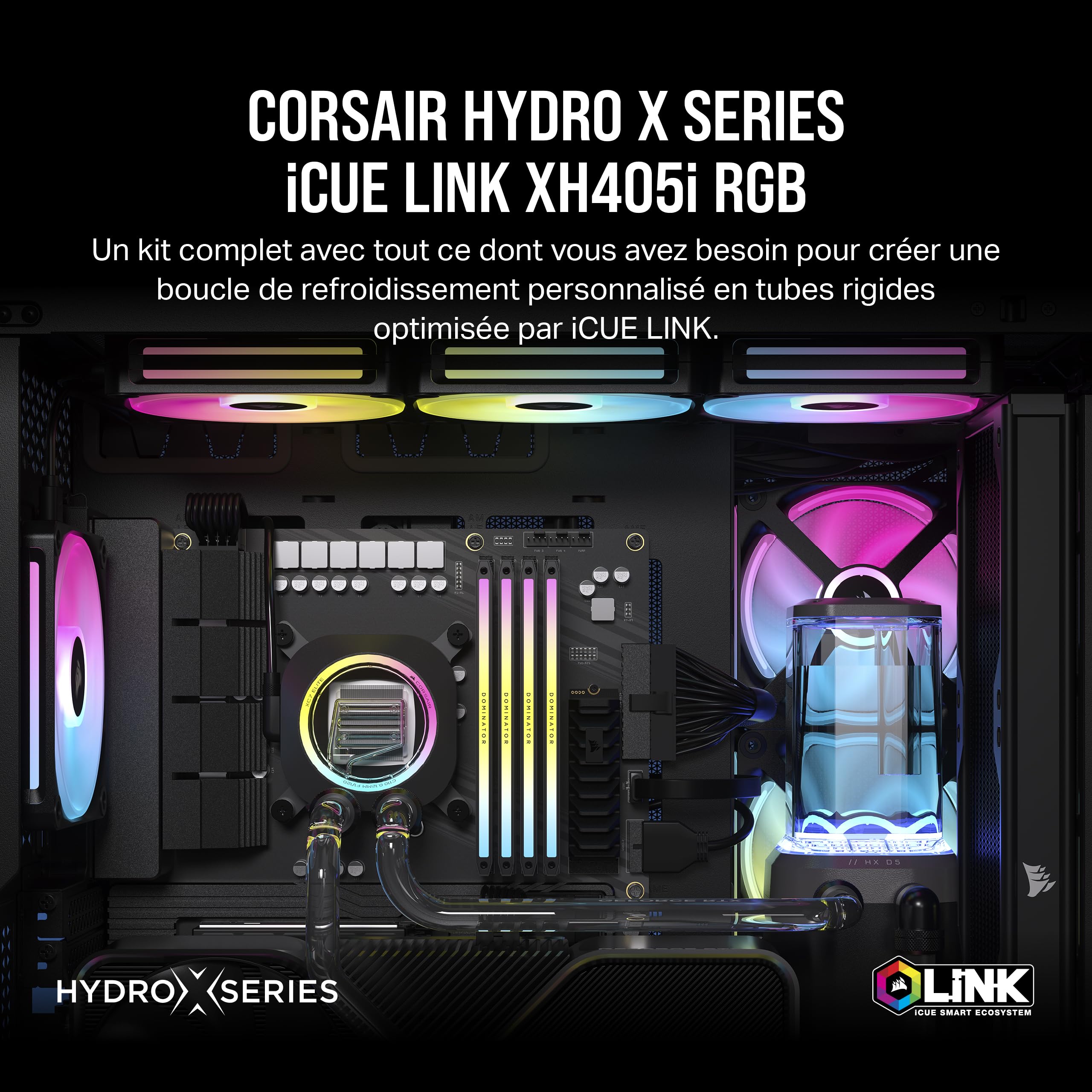 corsair-hydro-x-series-icue-link-xh405i-kit-watercooling-custom-xc7-elite-xd5-el image 2