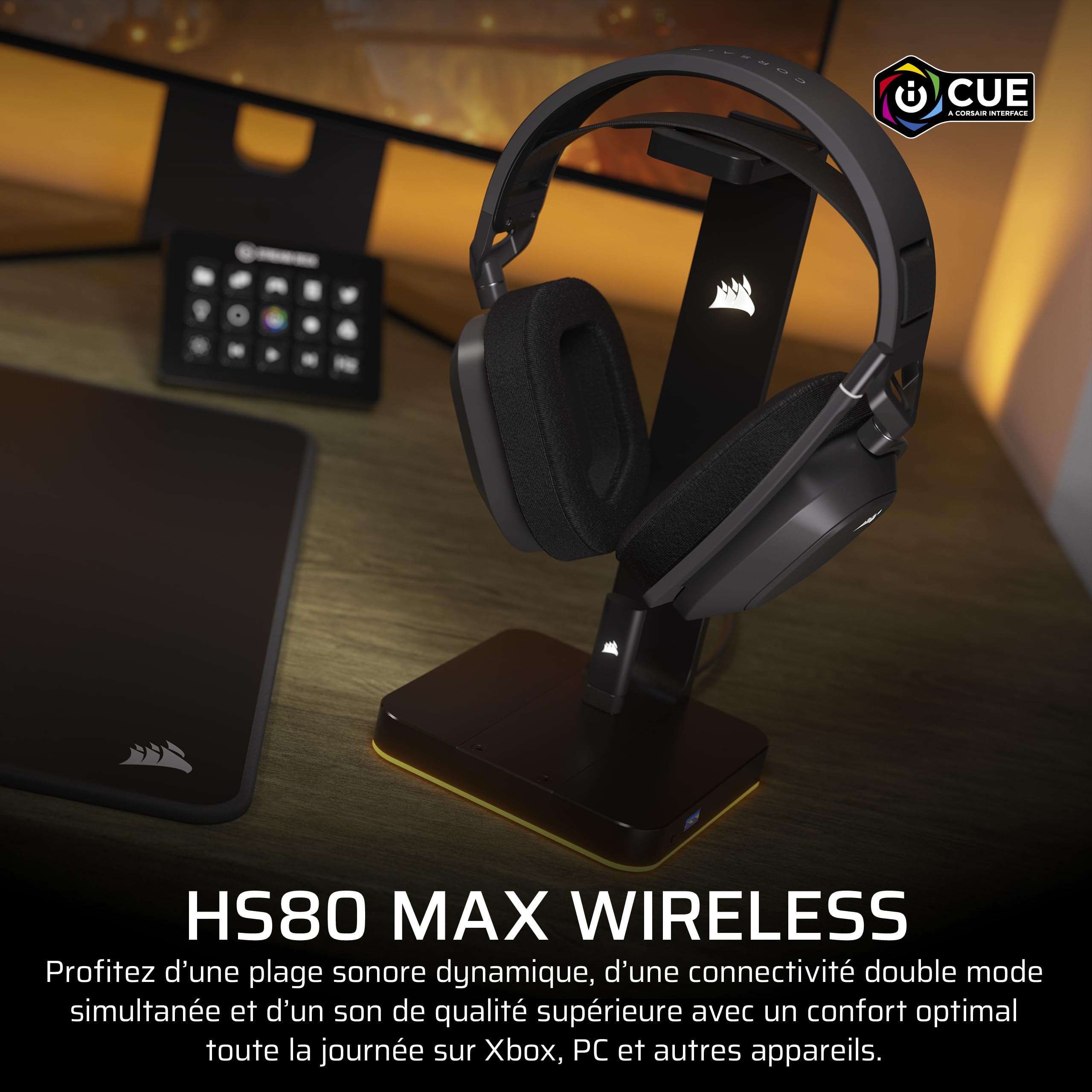 corsair-hs80-max-wireless-xbox-casque-de-jeu-gris-acier-dolby-atmos-bluetooth image 2