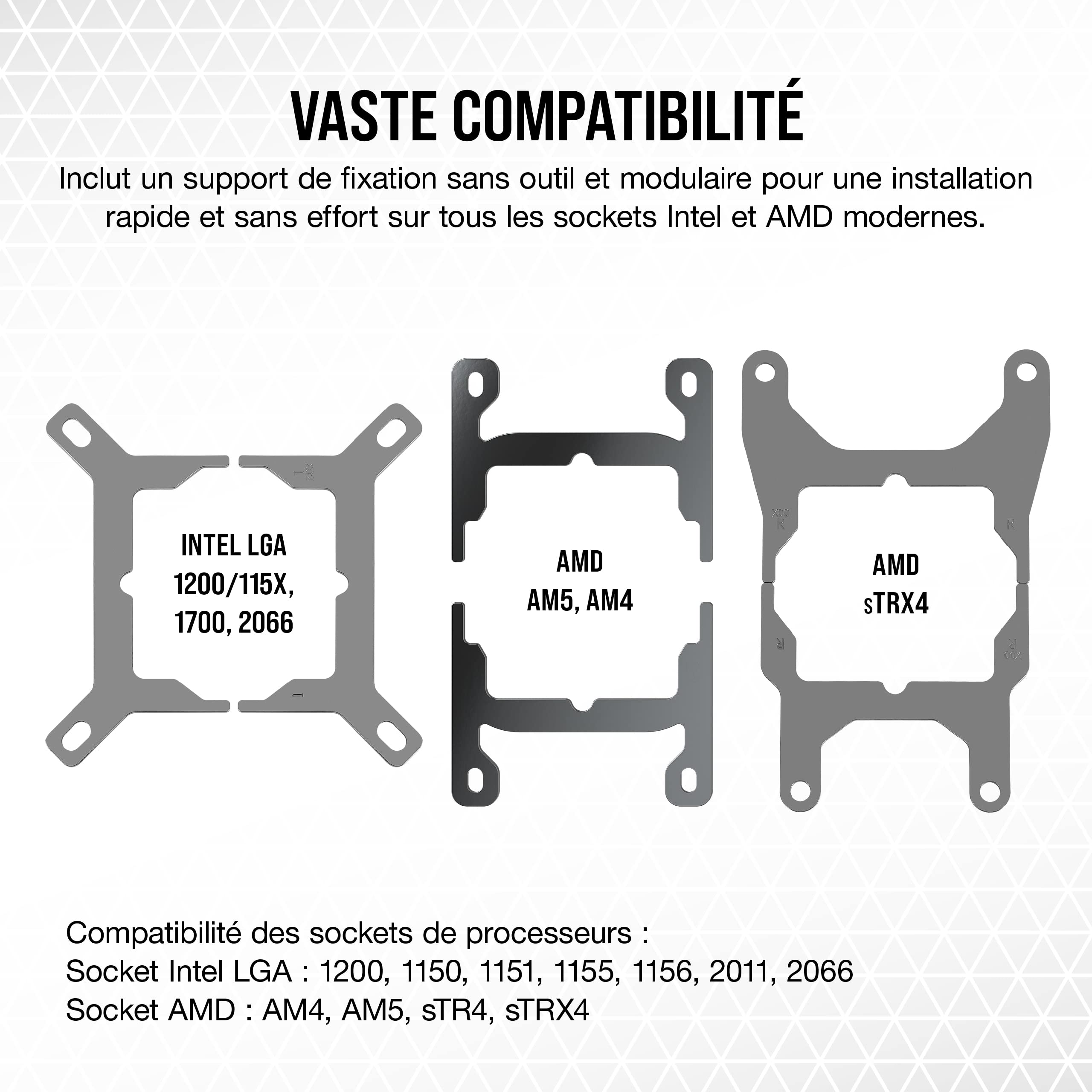 corsair-icue-h150i-elite-lcd-xt-watercooling-cpu-aio-360-mm-ecran-lcd-blanc image 7