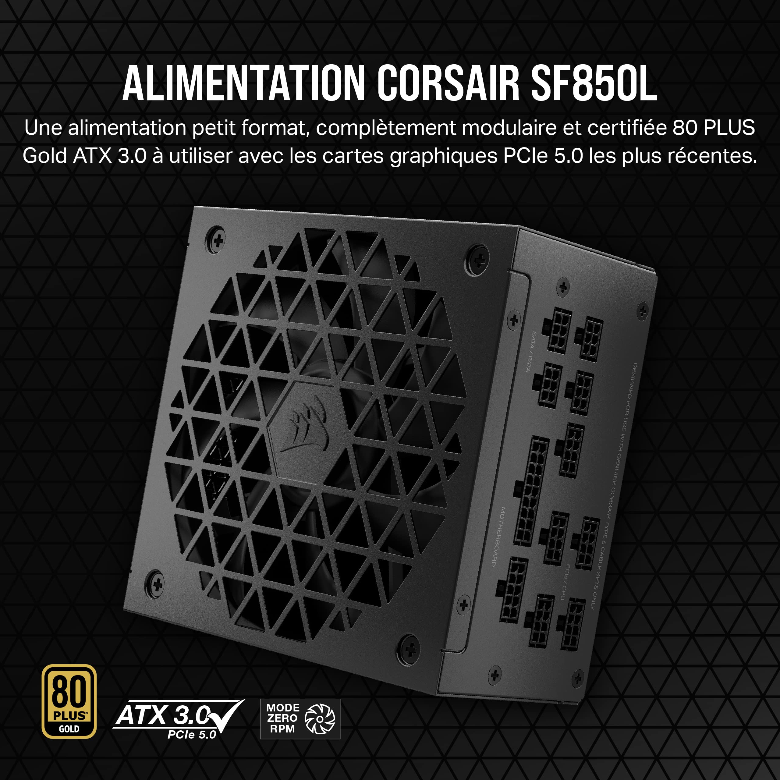 corsair-sf850l-alimentation-sfx-l-850w-80-plus-gold-atx-3-1-pcie-5-1-noire image 2
