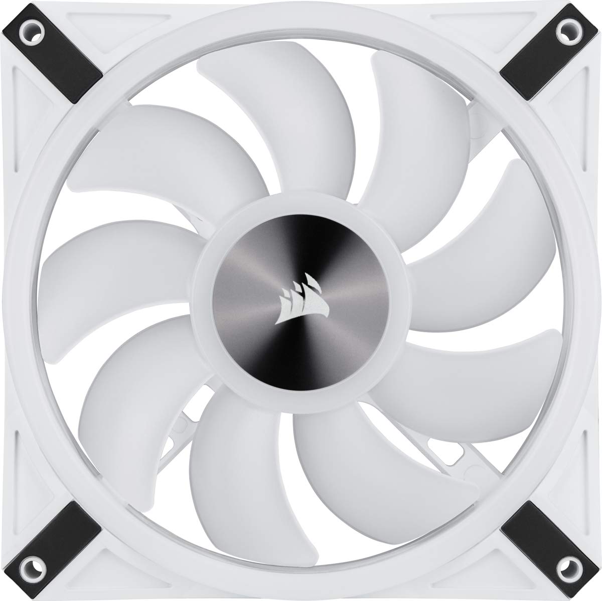 corsair-icue-ql140-rgb-ventilateur-pwm-140-mm-kit-de-2-lighting-node-core-blanc image 5