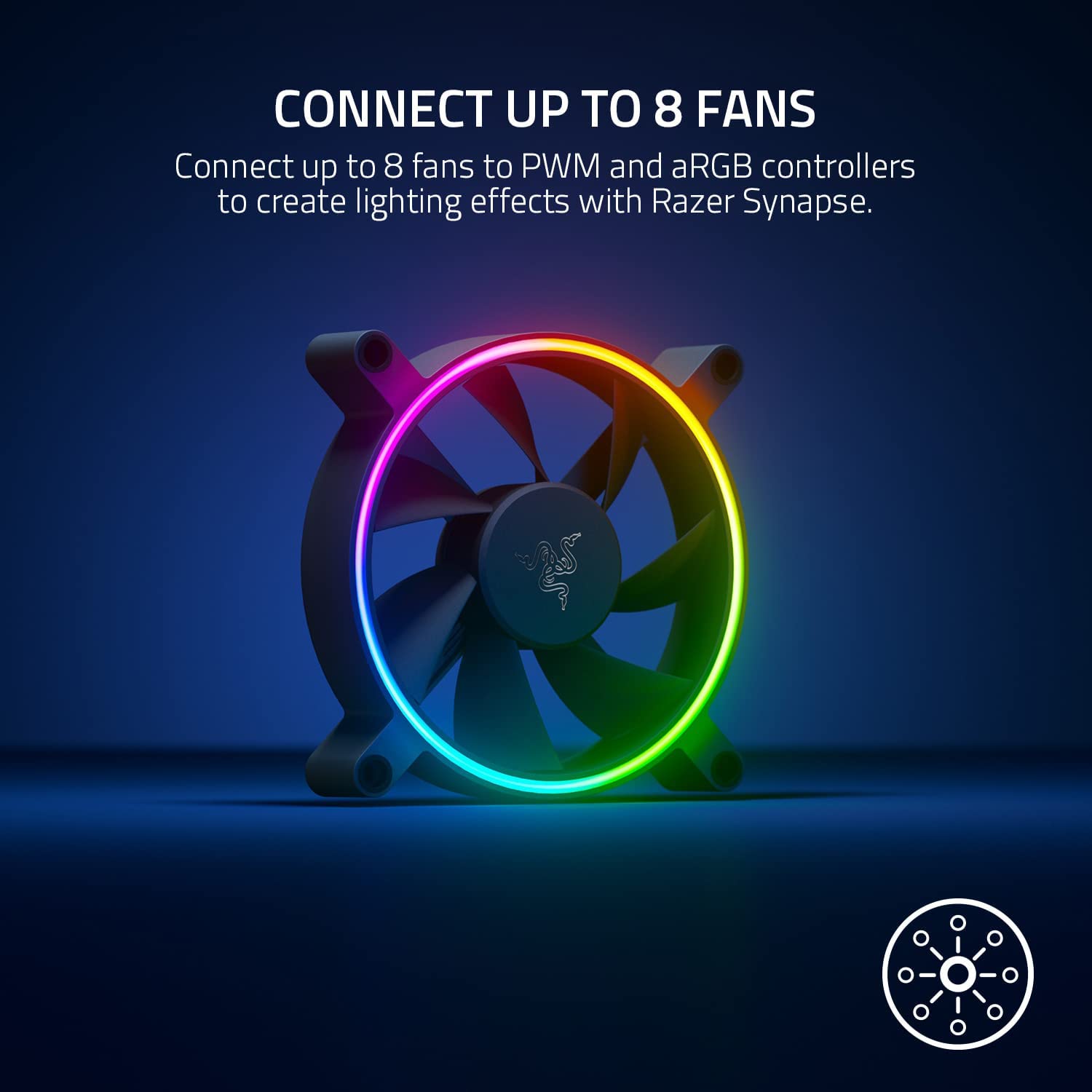 razer-kunai-chroma-140mm-ventilateur-pc-argb-hydraulique-pwm image 4
