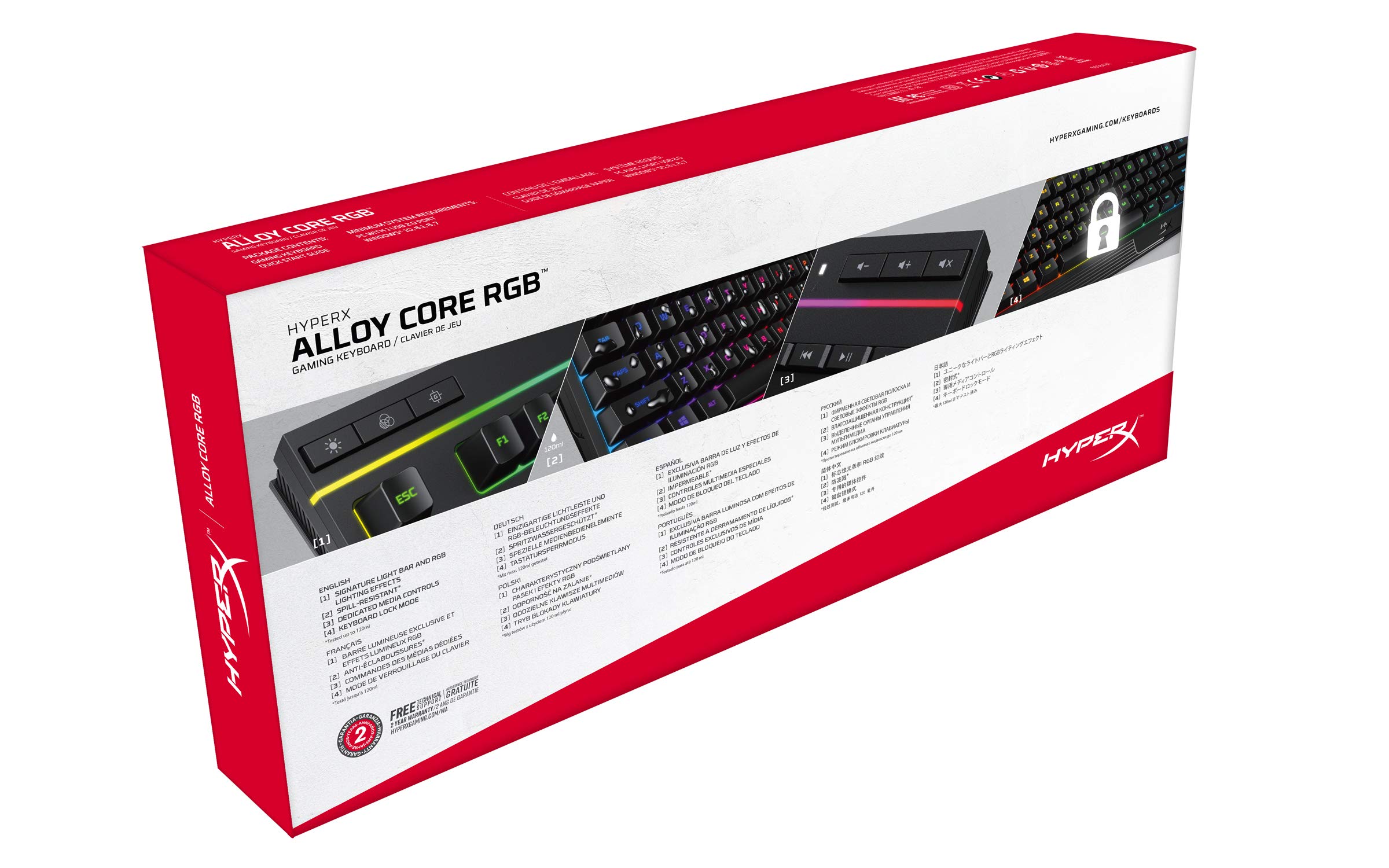 hyperx-alloy-core-rgb-clavier-gaming-membrane-qwerty-noir image 4