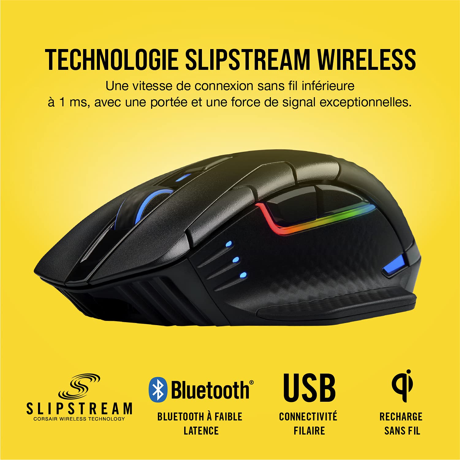 corsair-dark-core-rgb-pro-se-souris-gaming-sans-fil-18000-dpi-noire image 4