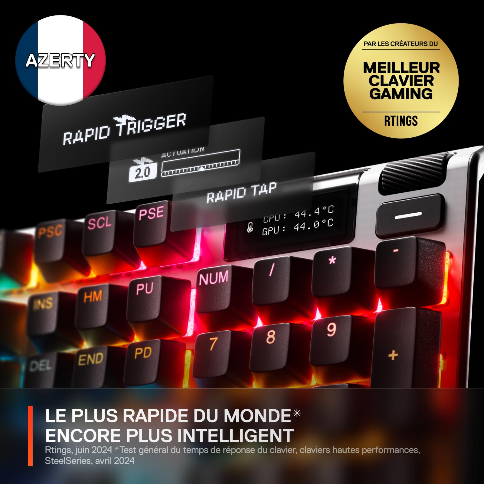 steelseries-apex-pro-gen-3-clavier-gamer-hypermagnetic-azerty-fr-usb-c-oled-rgb image 3