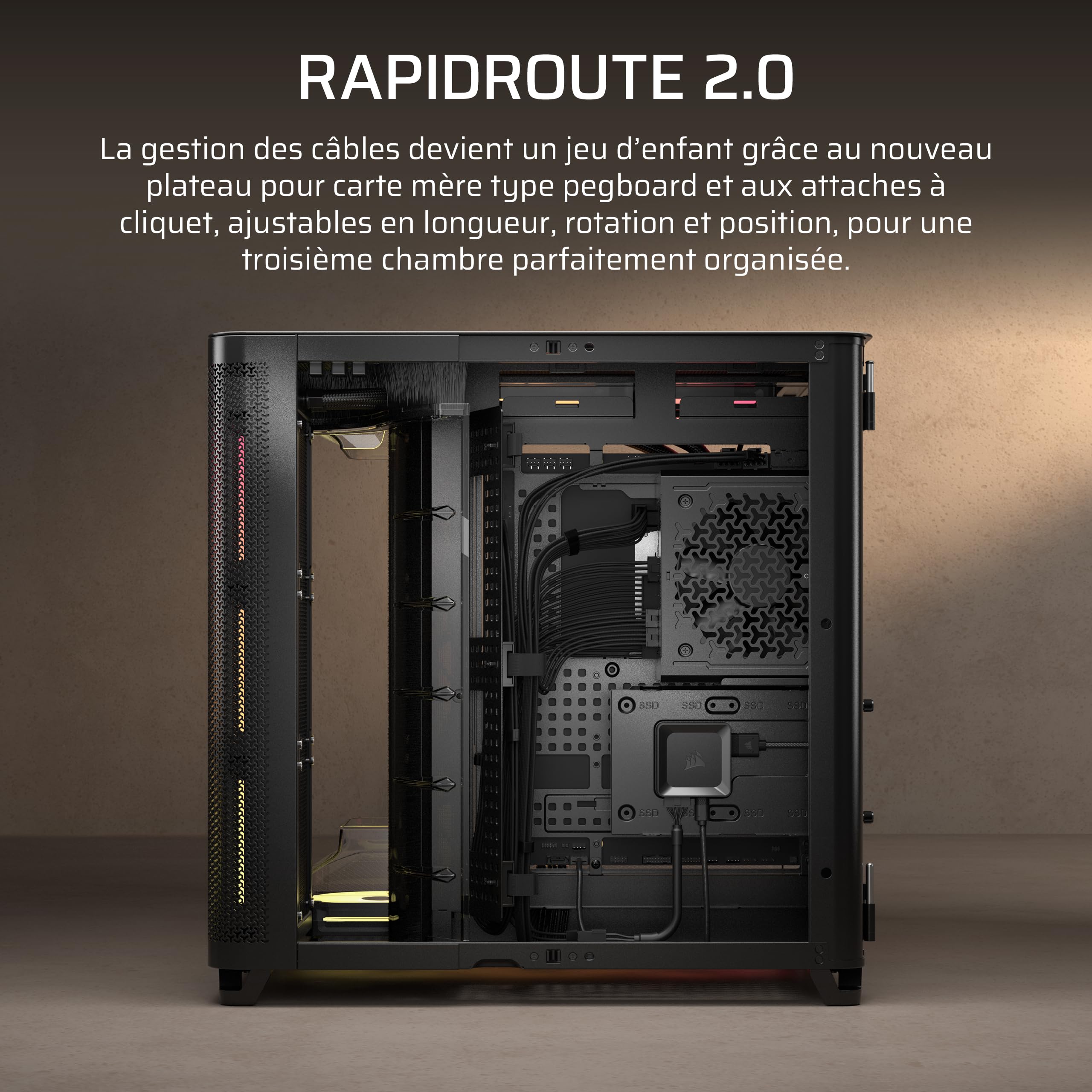 corsair-air-5400-lx-r-rgb-icue-link-bo-tier-pc-triple-chambre-panoramique-noir image 8