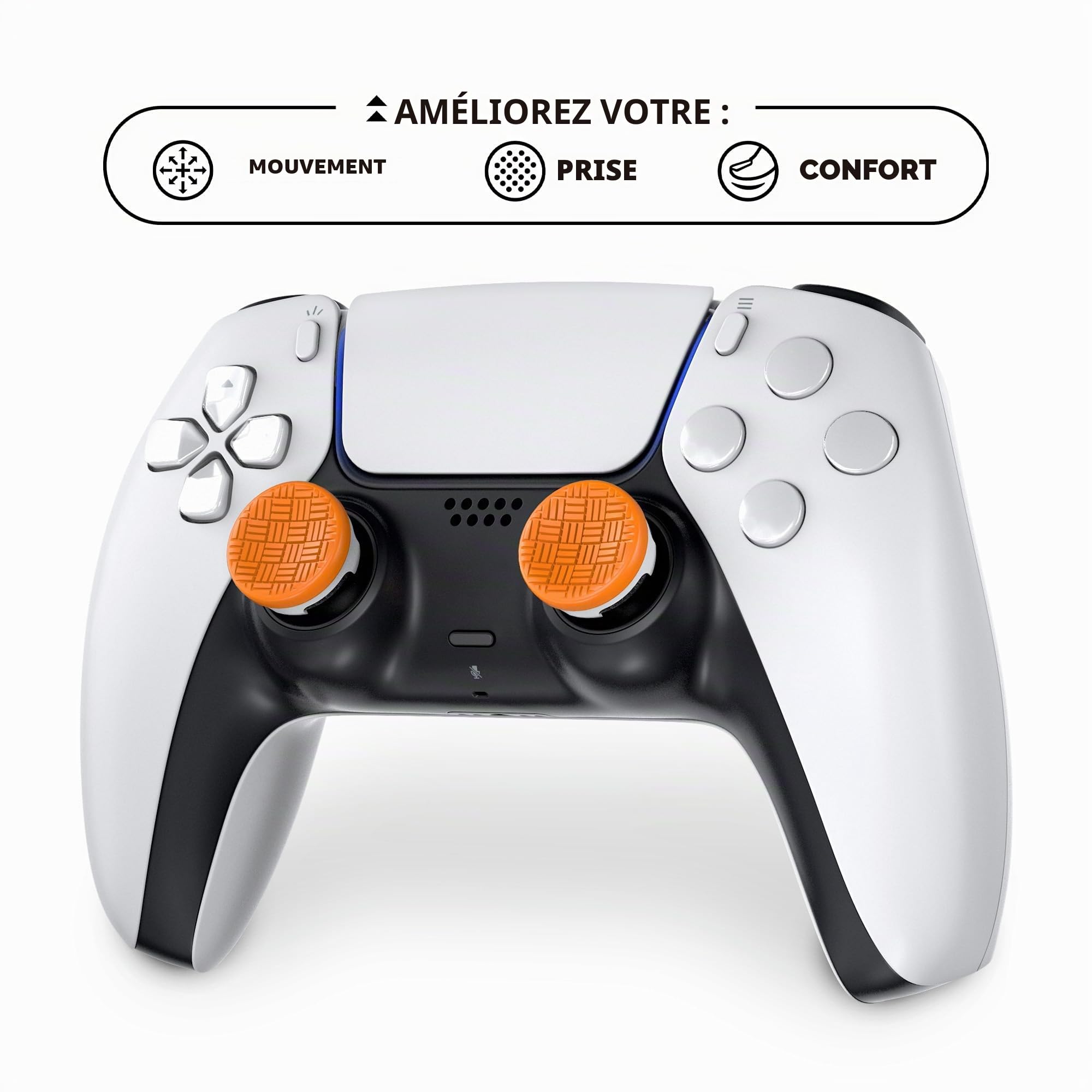 kontrolfreek-omni-grips-orange-low-rise-concaves-pour-manette-ps5-ps4 image 5