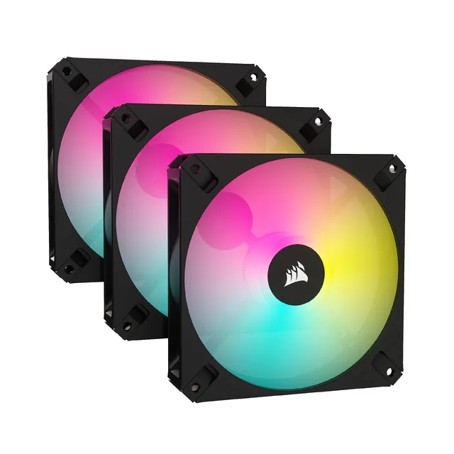 corsair-icue-ar120-rgb-digital-120mm-ventilateur-pc-pack-de-3-noir image 1