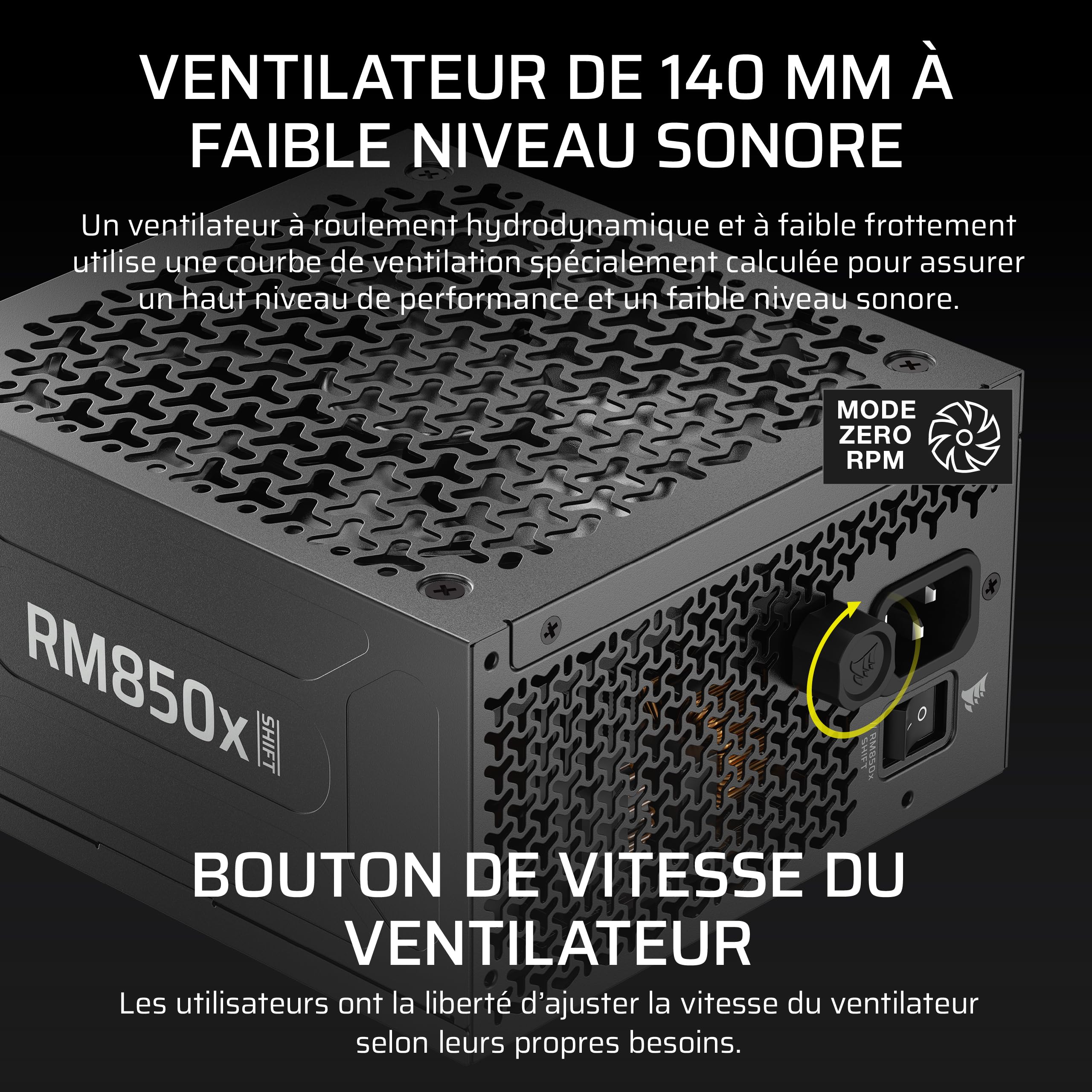 corsair-rm850x-shift-alimentation-pc-atx-3-1-850w-modulaire-gold-noir-12v-2x6 image 7
