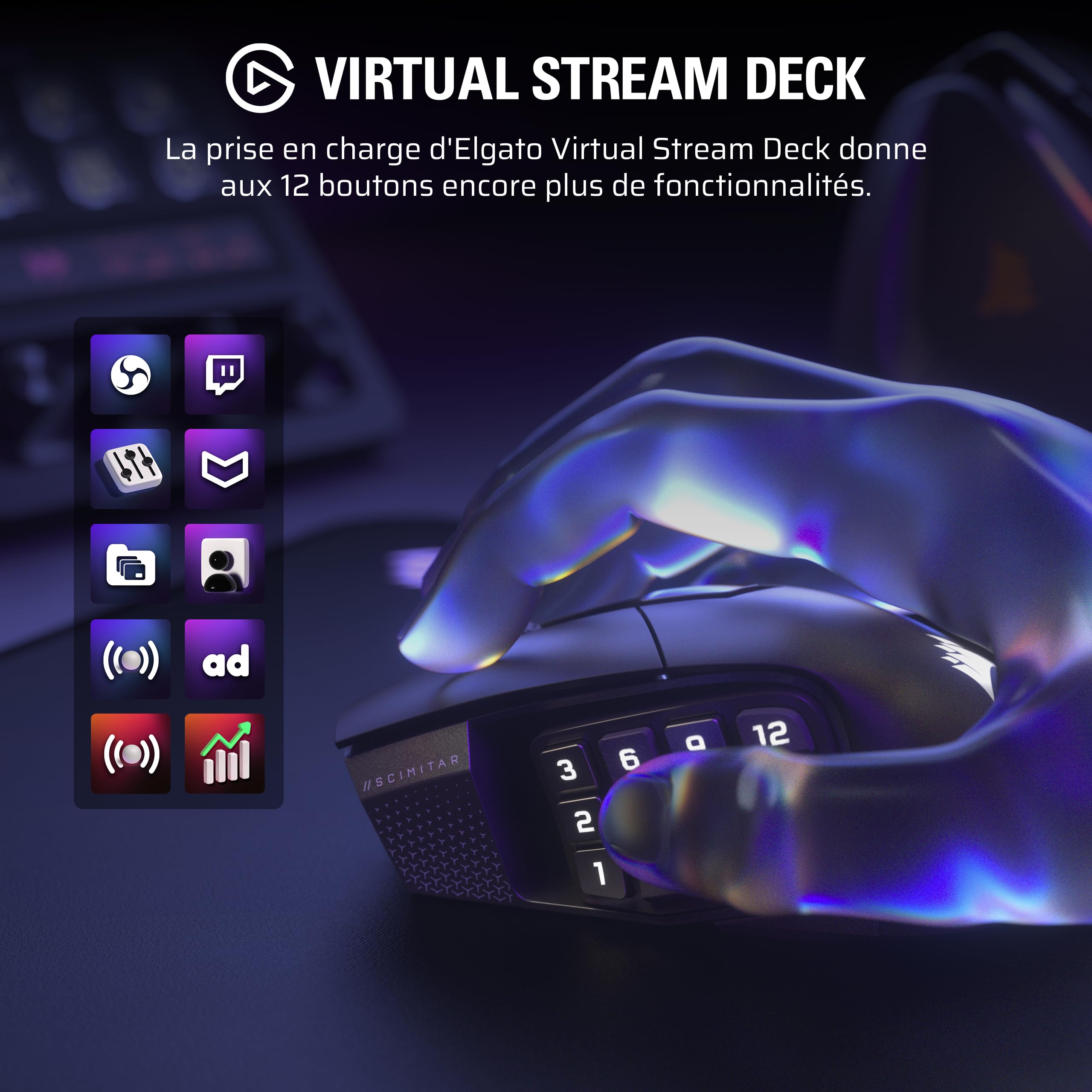 corsair-scimitar-elite-wireless-se-mmo-souris-gaming-gunmetal-33000-dpi image 5