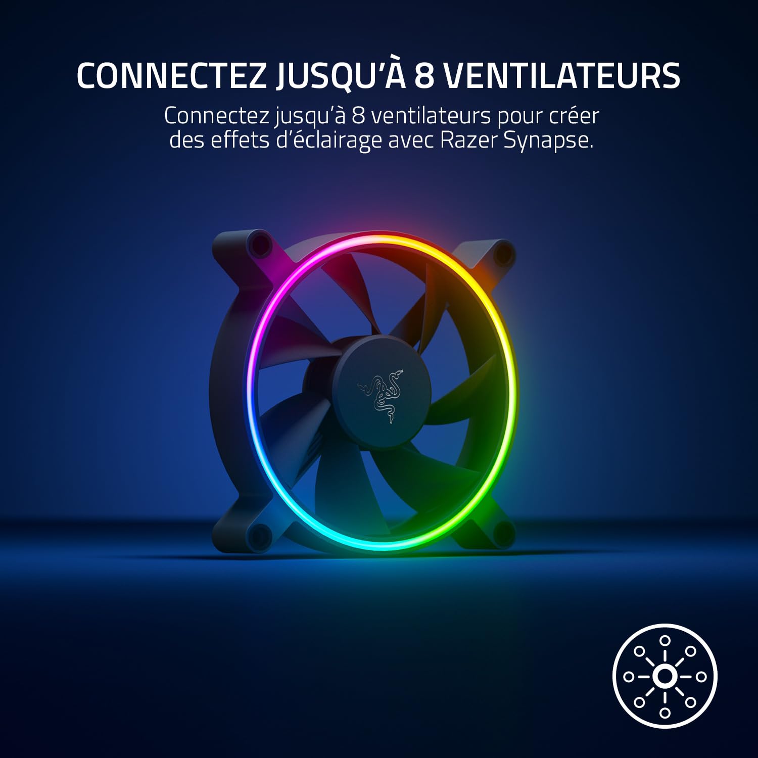 razer-kunai-chroma-120mm-ventilateur-pc-argb-pwm-lot-de-3 image 3