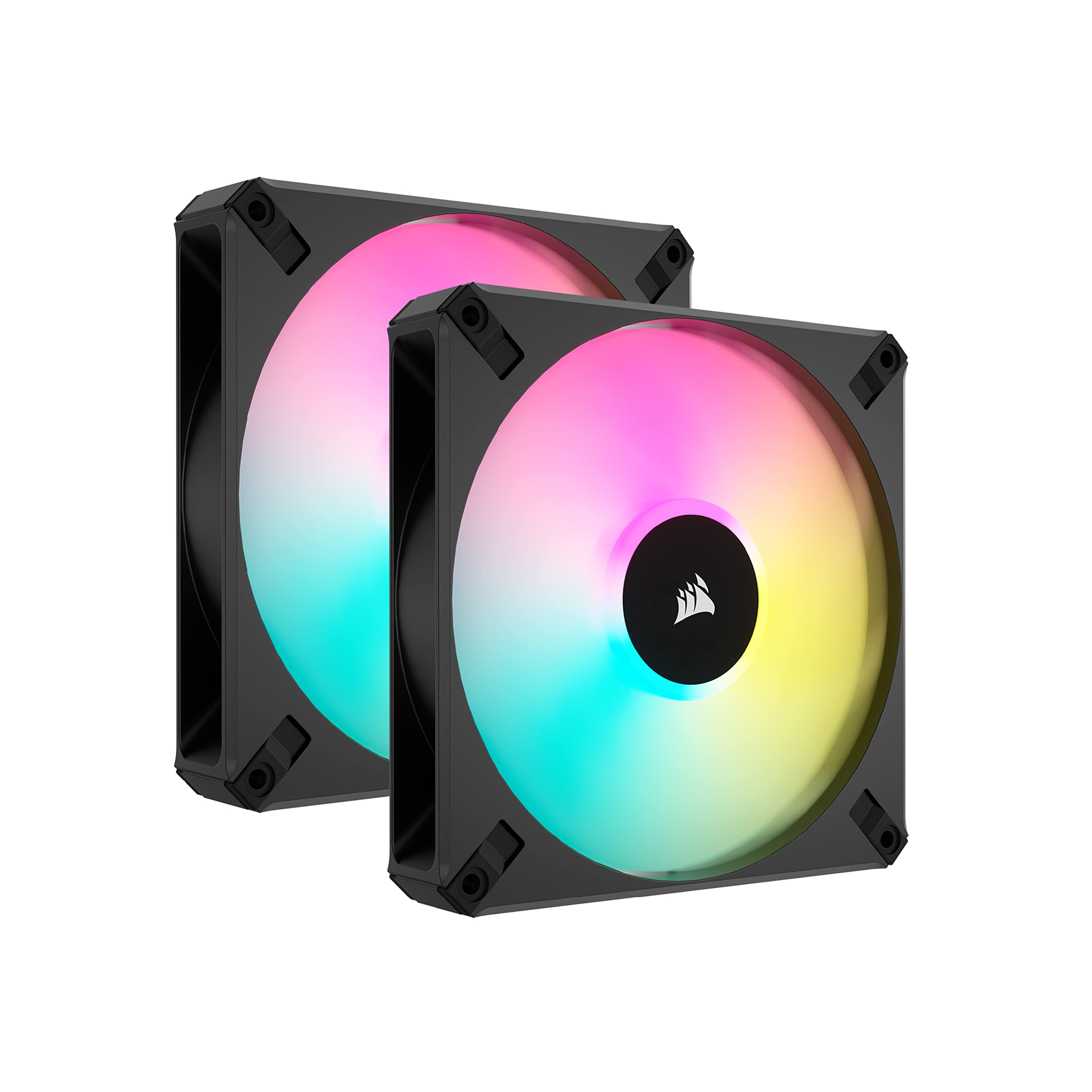 corsair-icue-af140-rgb-elite-140mm-pwm-kit-2-ventilateurs-lighting-node-core-noi image 1