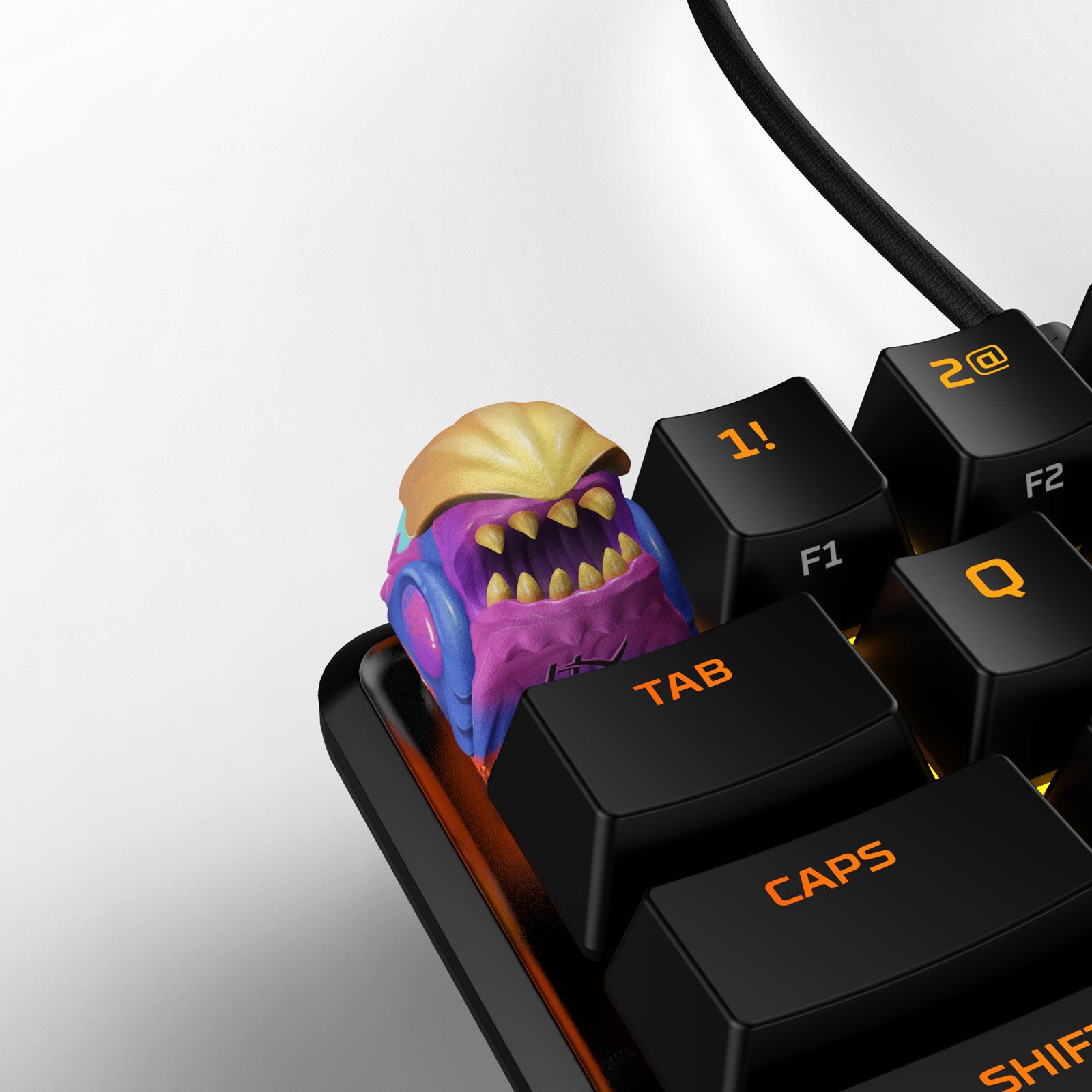 hyperx-3d-bundle-brock-hofer-lot-3-keycaps-fanged-beast-ghost-beast-grim-beast image 2