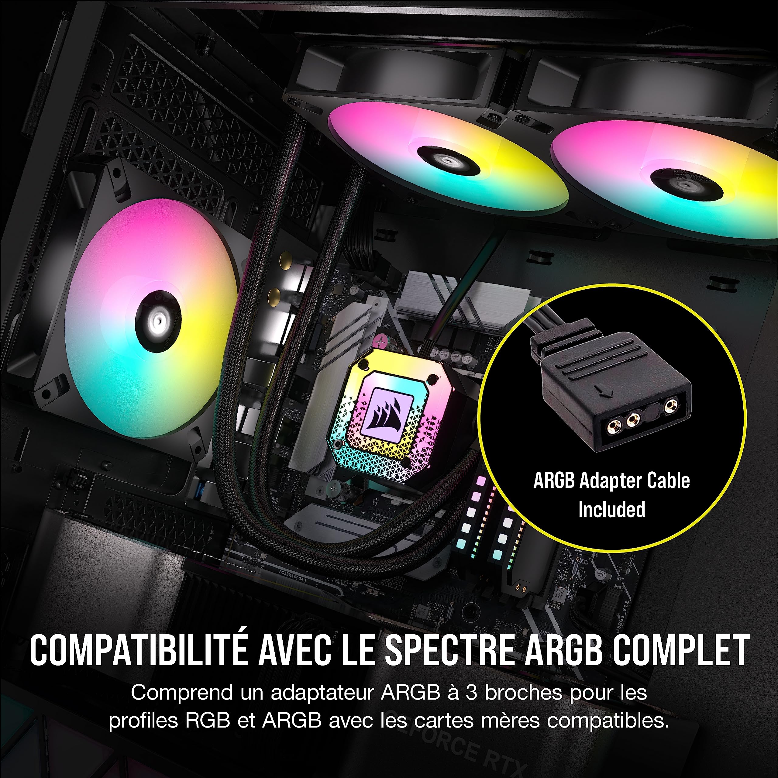 corsair-icue-ar120-rgb-digital-120mm-ventilateur-pc-pack-de-3-noir image 6