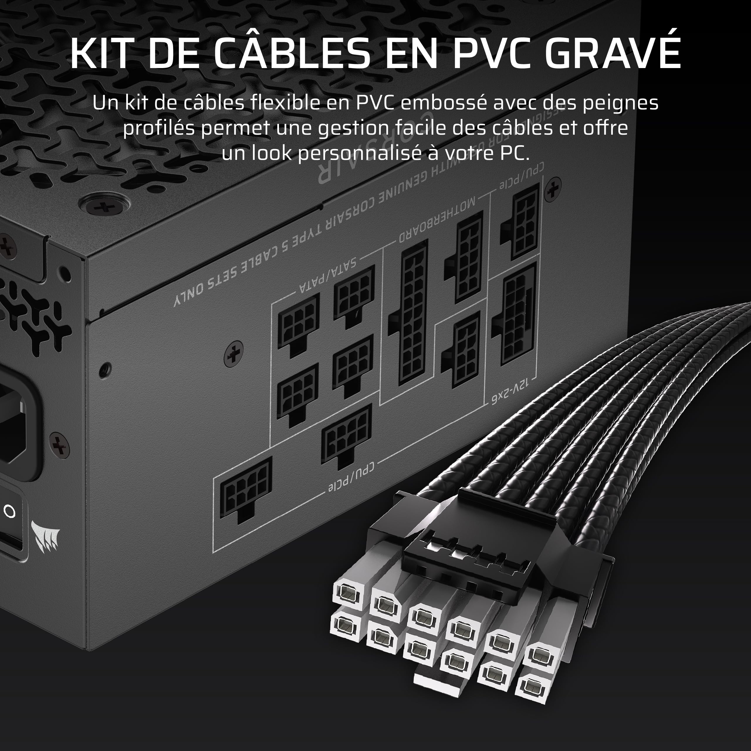 corsair-rm850x-shift-alimentation-pc-atx-3-1-850w-modulaire-gold-noir-12v-2x6 image 5