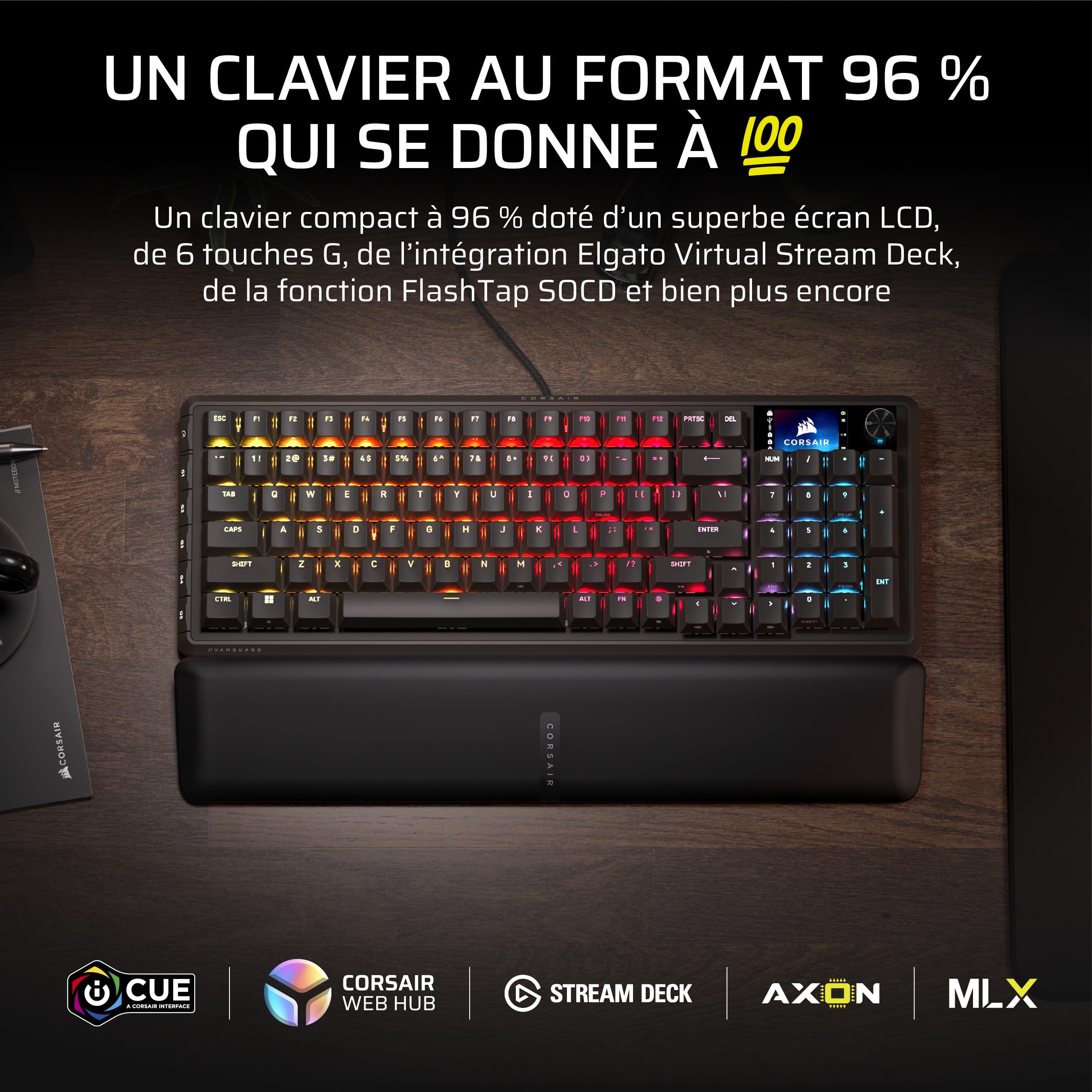 corsair-vanguard-96-clavier-gaming-m-canique-96-8000hz-noir image 2
