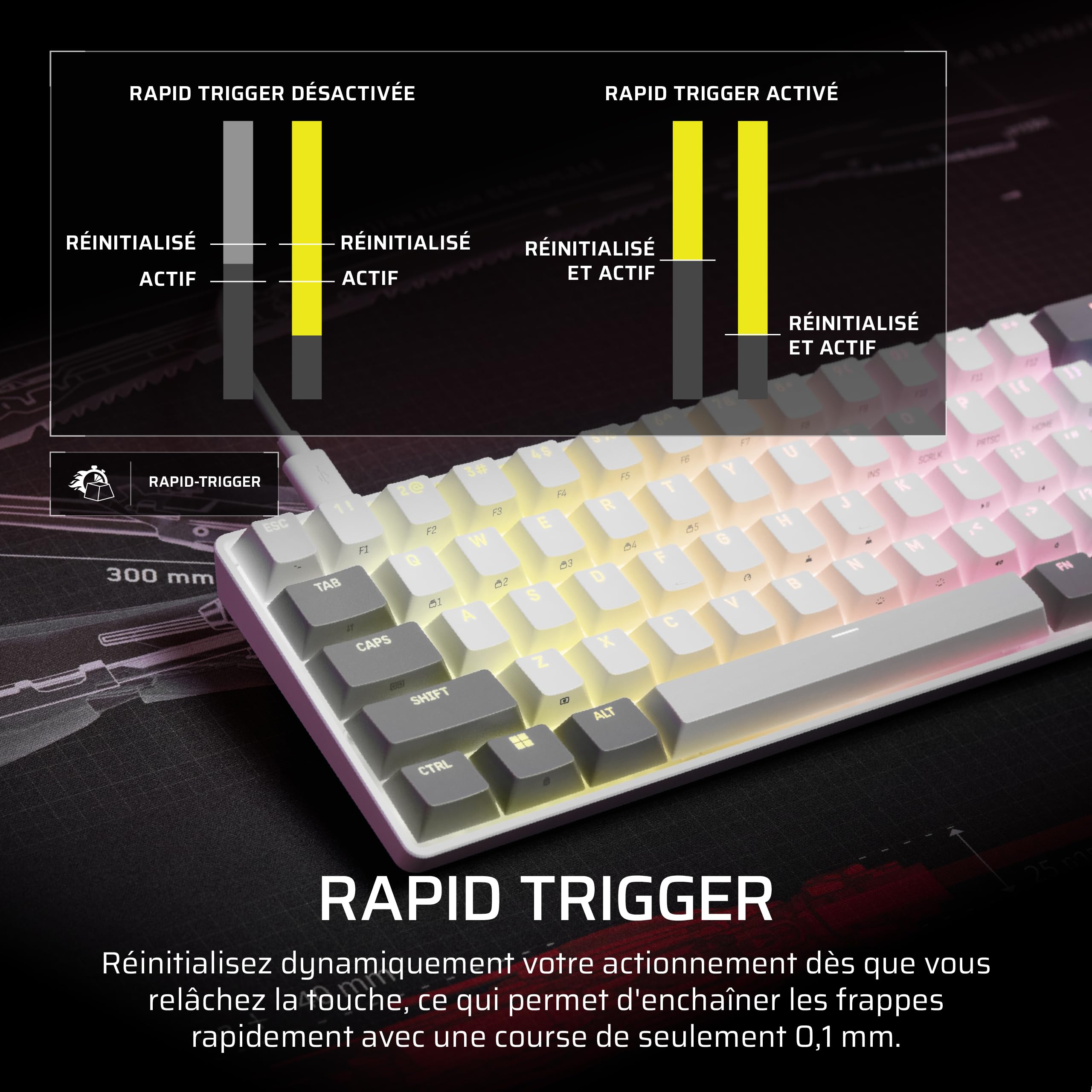 corsair-clipper-pro-mini-60-clavier-gaming-fps-effet-hall-azerty-blanc image 4