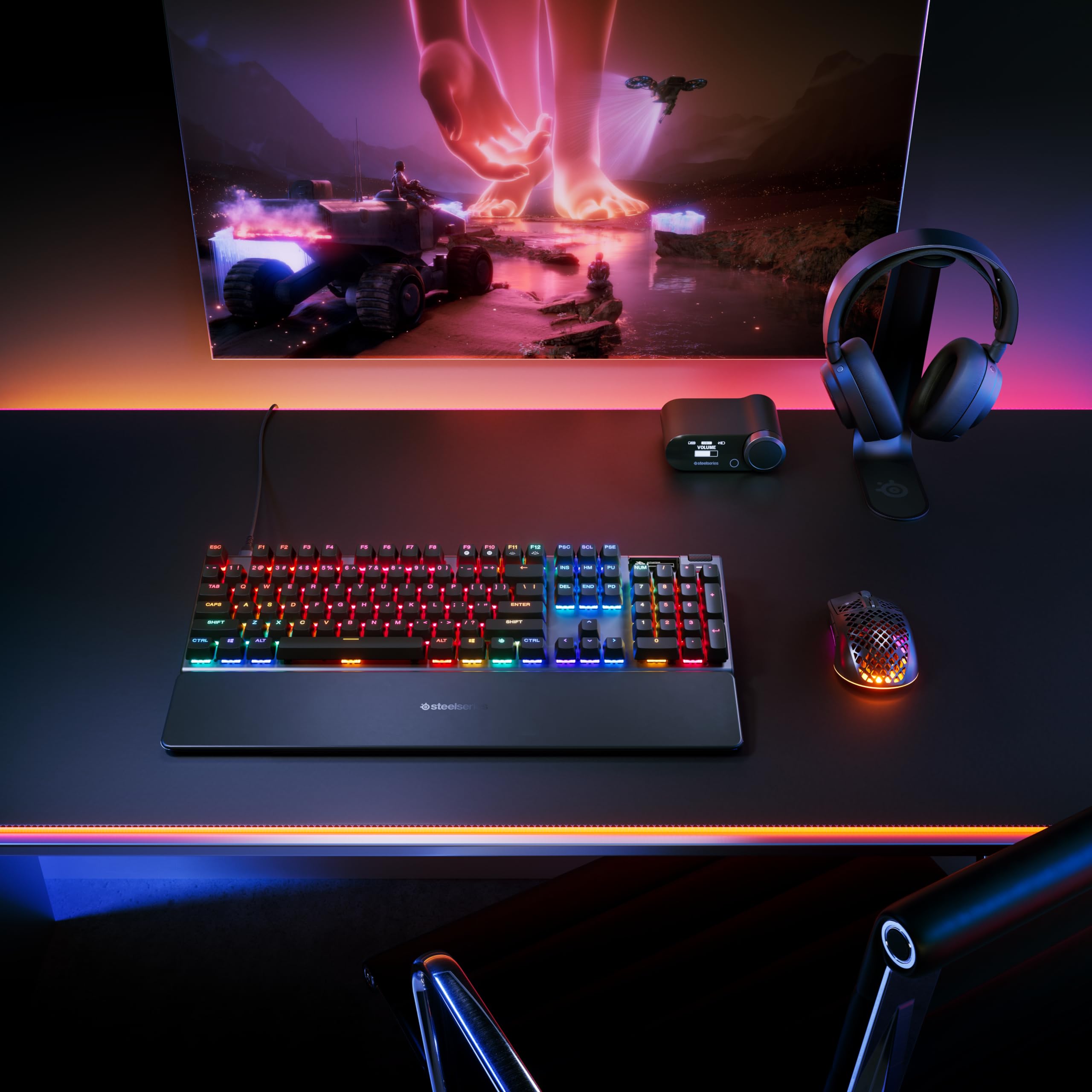 steelseries-apex-pro-gen-3-clavier-gamer-hypermagnetic-azerty-fr-usb-c-oled-rgb image 2
