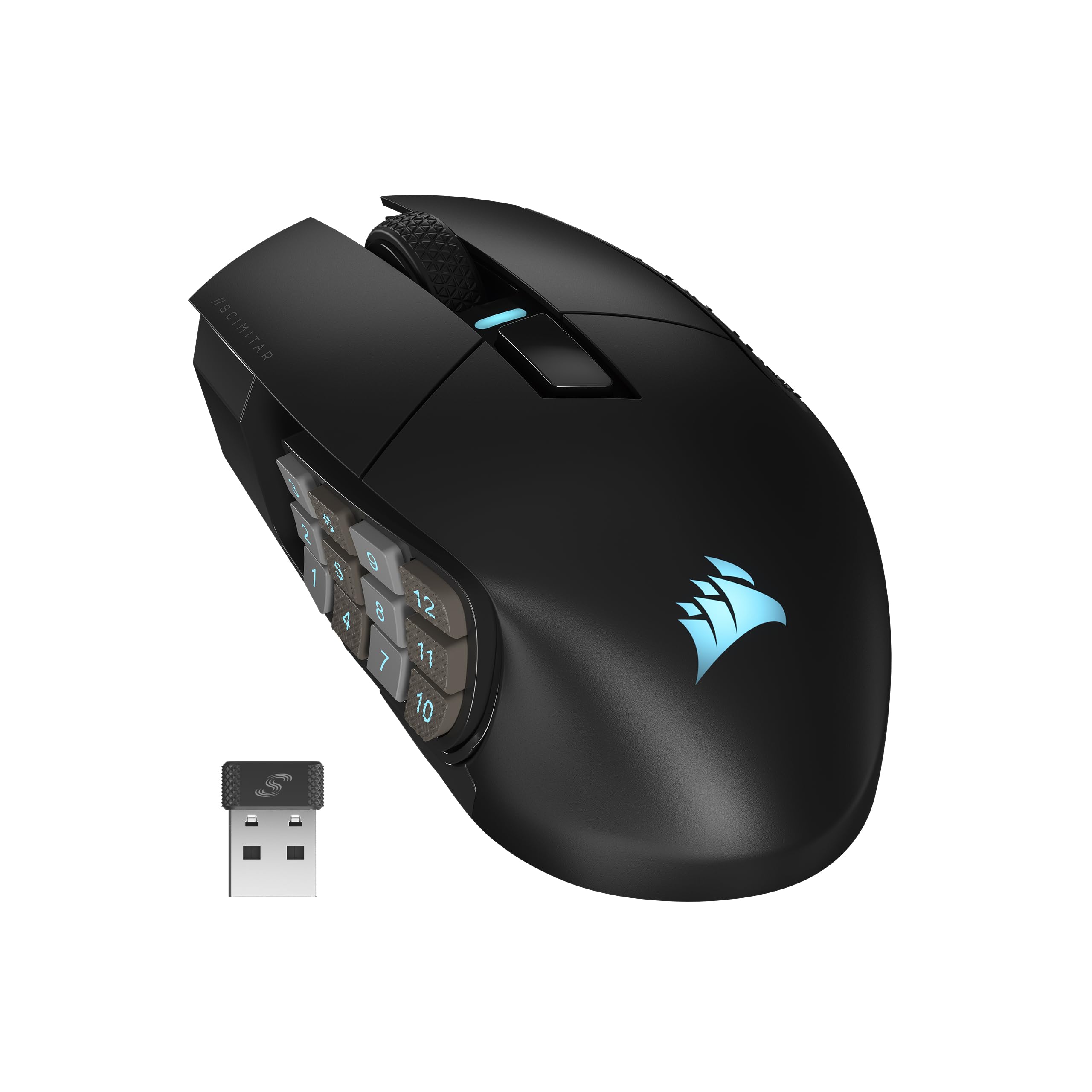 corsair-scimitar-elite-wireless-noire-souris-gaming-mmo-16-boutons-26000-dpi image 1