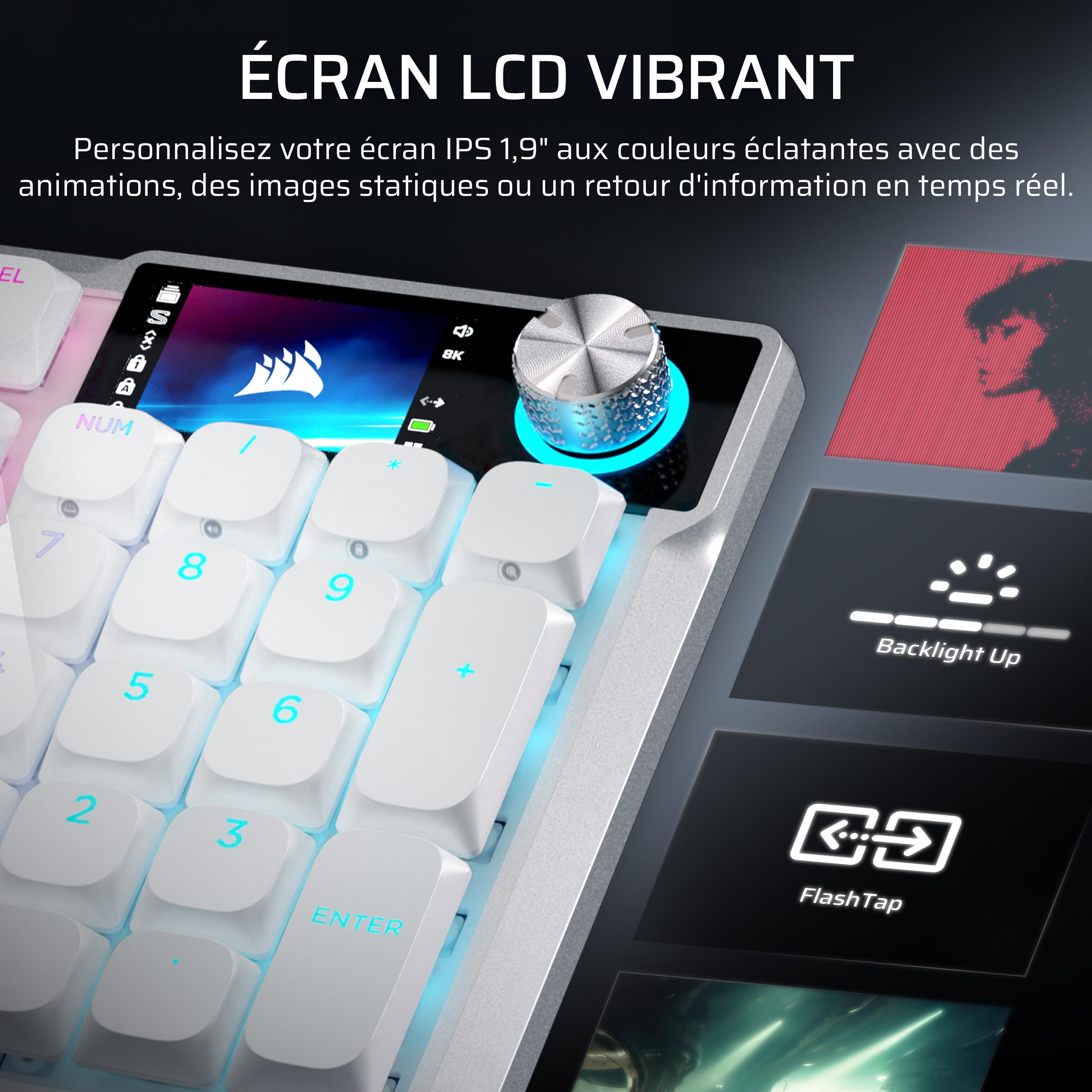 corsair-vanguard-air-99-wireless-clavier-gaming-rgb-azerty-fr-blanc-optique-m-ca image 8