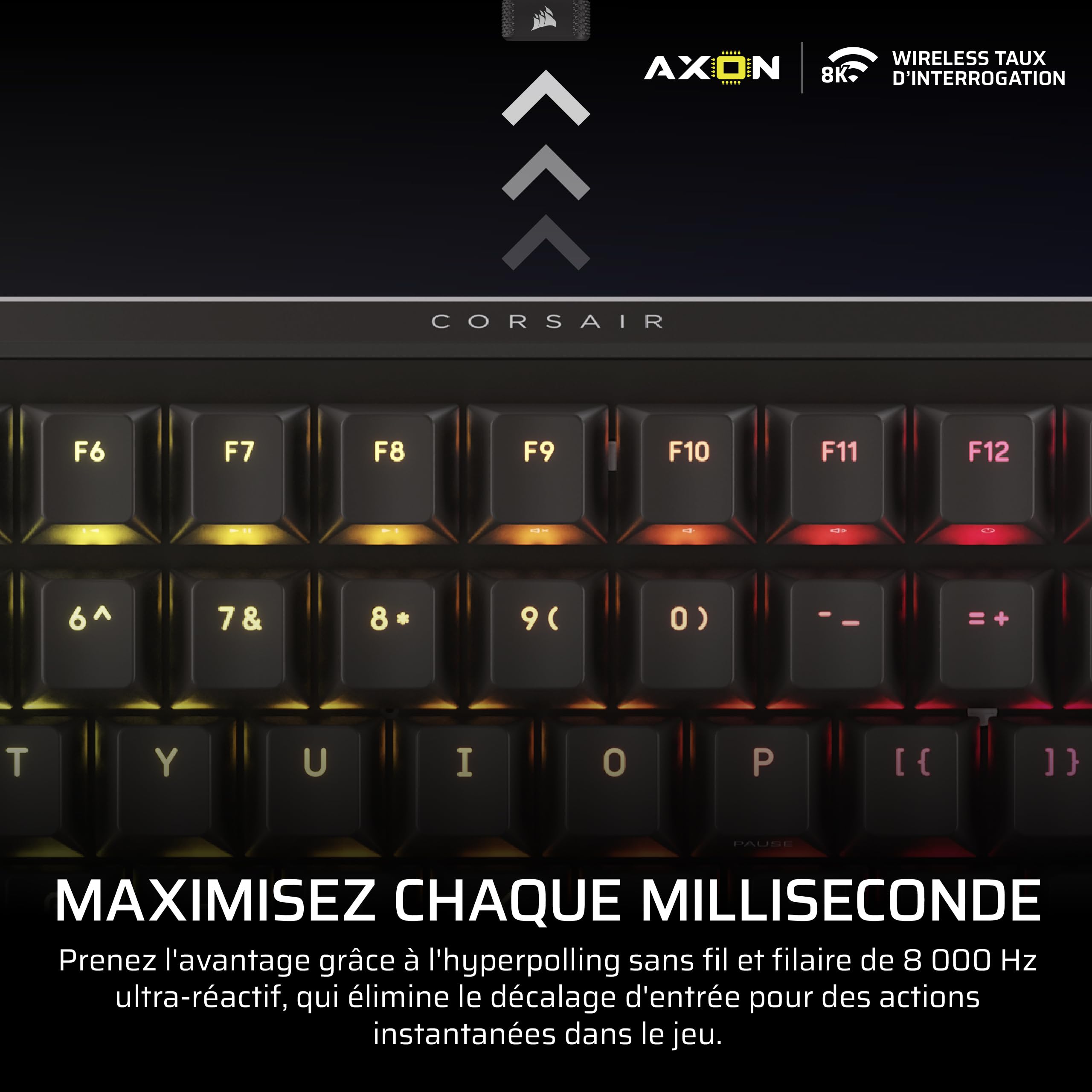corsair-vanguard-96-wireless-clavier-gaming-96-azerty-hall-effect-8khz-noir image 3