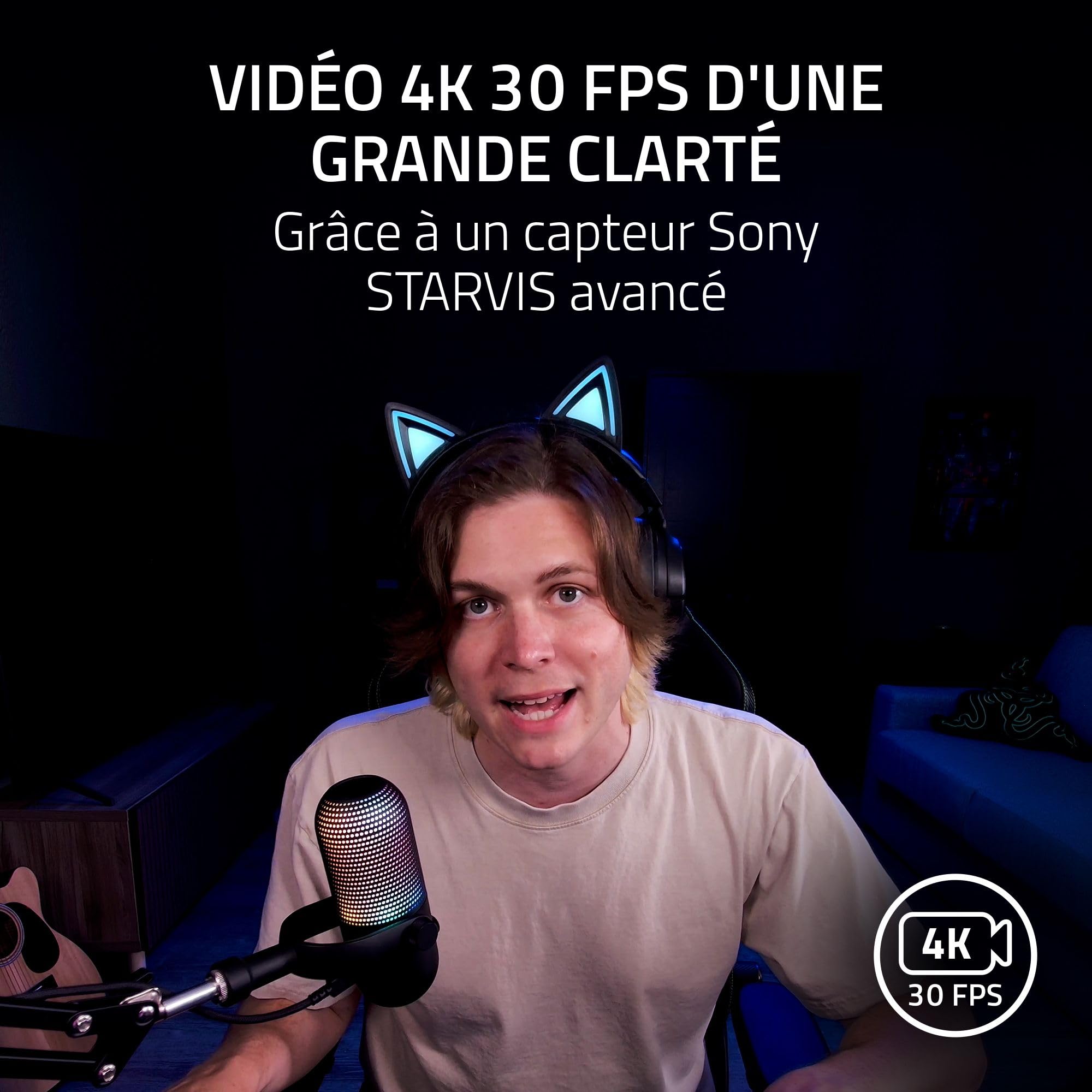 razer-kiyo-v2-webcam-4k-30fps-cadrage-auto-ia-hdr-noir image 3