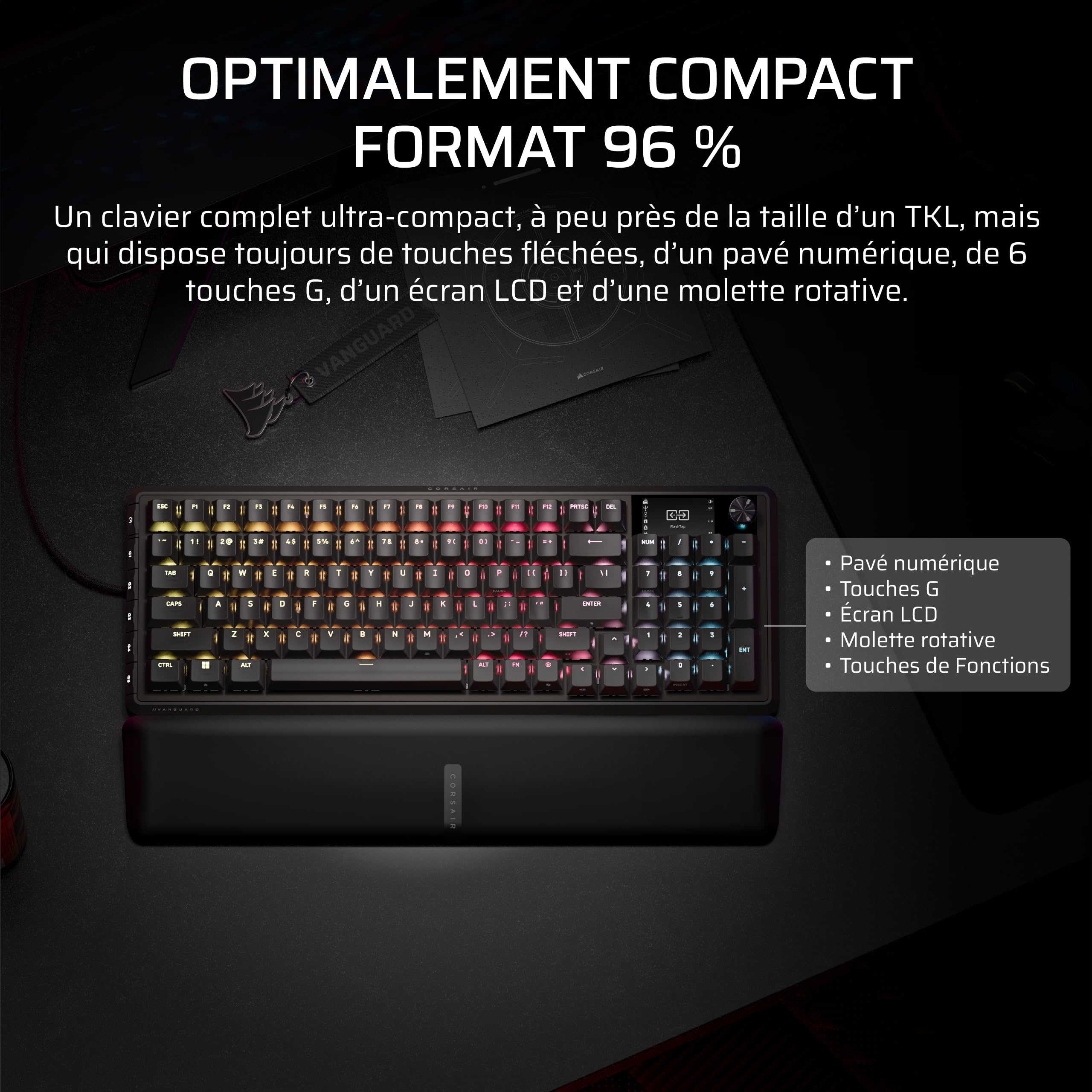 corsair-vanguard-pro-96-clavier-gaming-m-canique-hall-effect-azerty-noir image 5